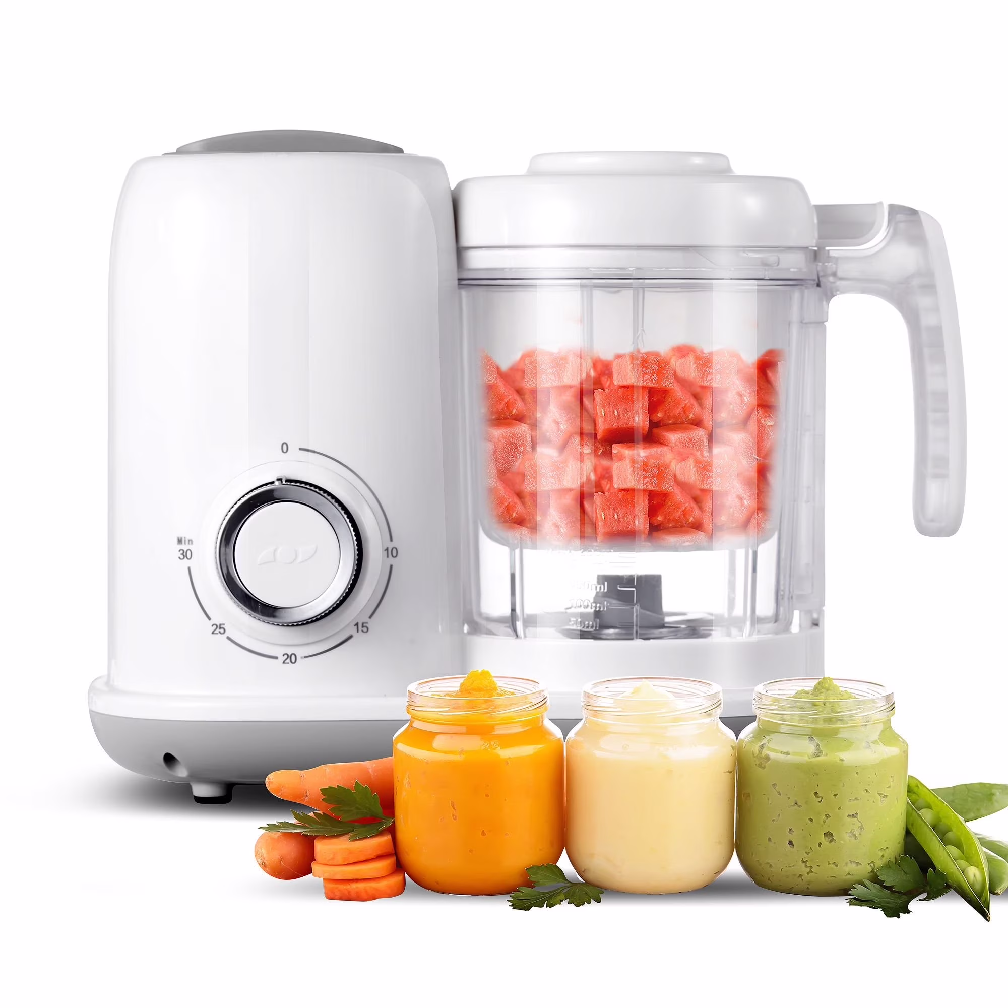 Tieasy 4-in-1 Mini Baby Food Maker Food Processor Blender Cook healthy Toddler Feeding