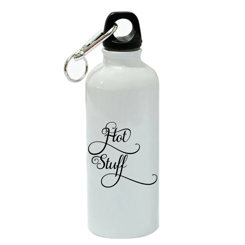 Hot Stuff White Aluminum Sports 20 oz Water Bottle