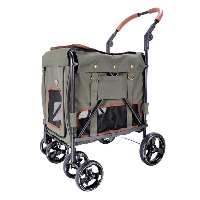 Gentle Giant Pet Wagon Stroller with 4-Wheel Detachable Carrier Wagon for Medium-Large Dogs, Army Green