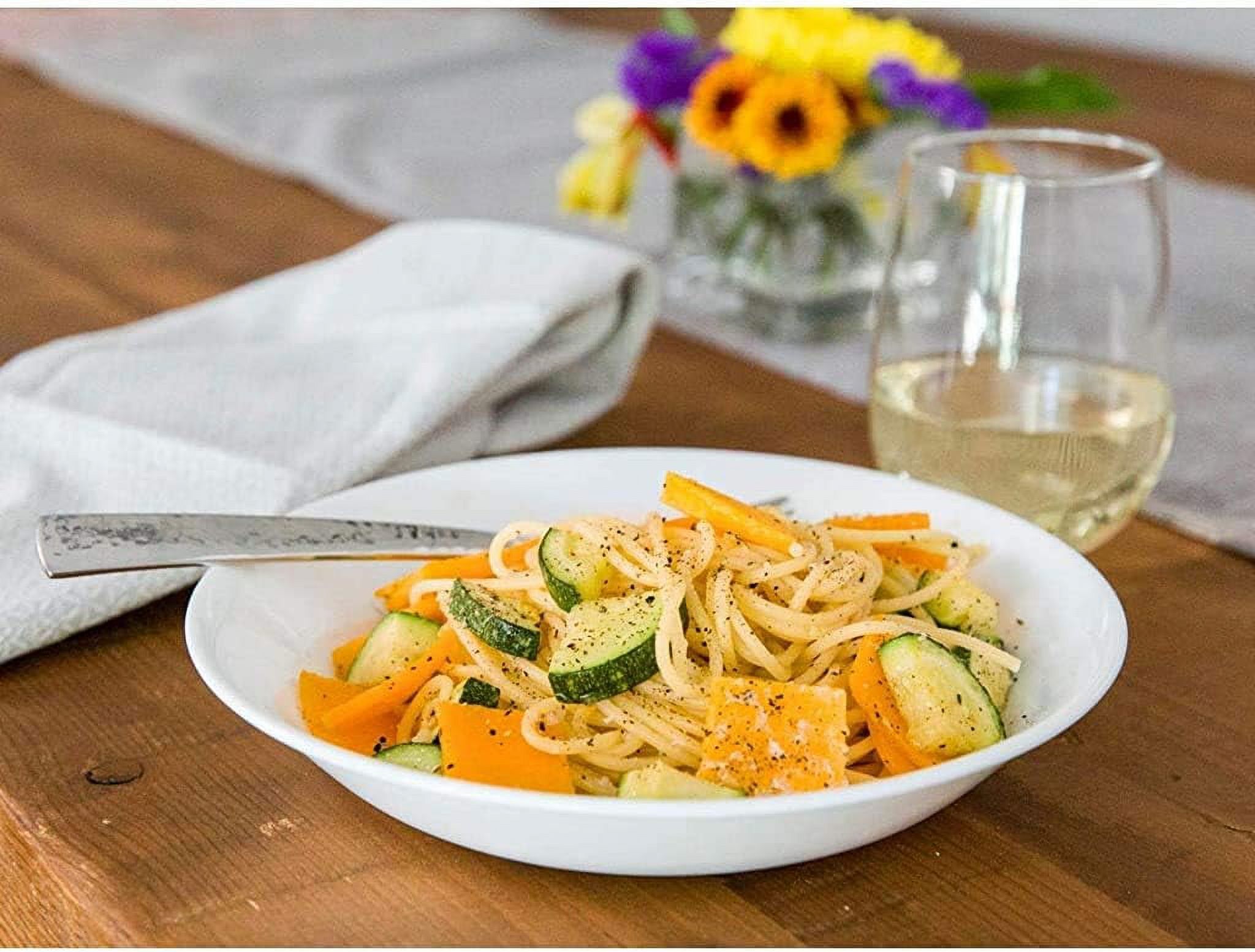 Livingware Winter Frost White 20-Oz Pasta Bowls, Set Of 6