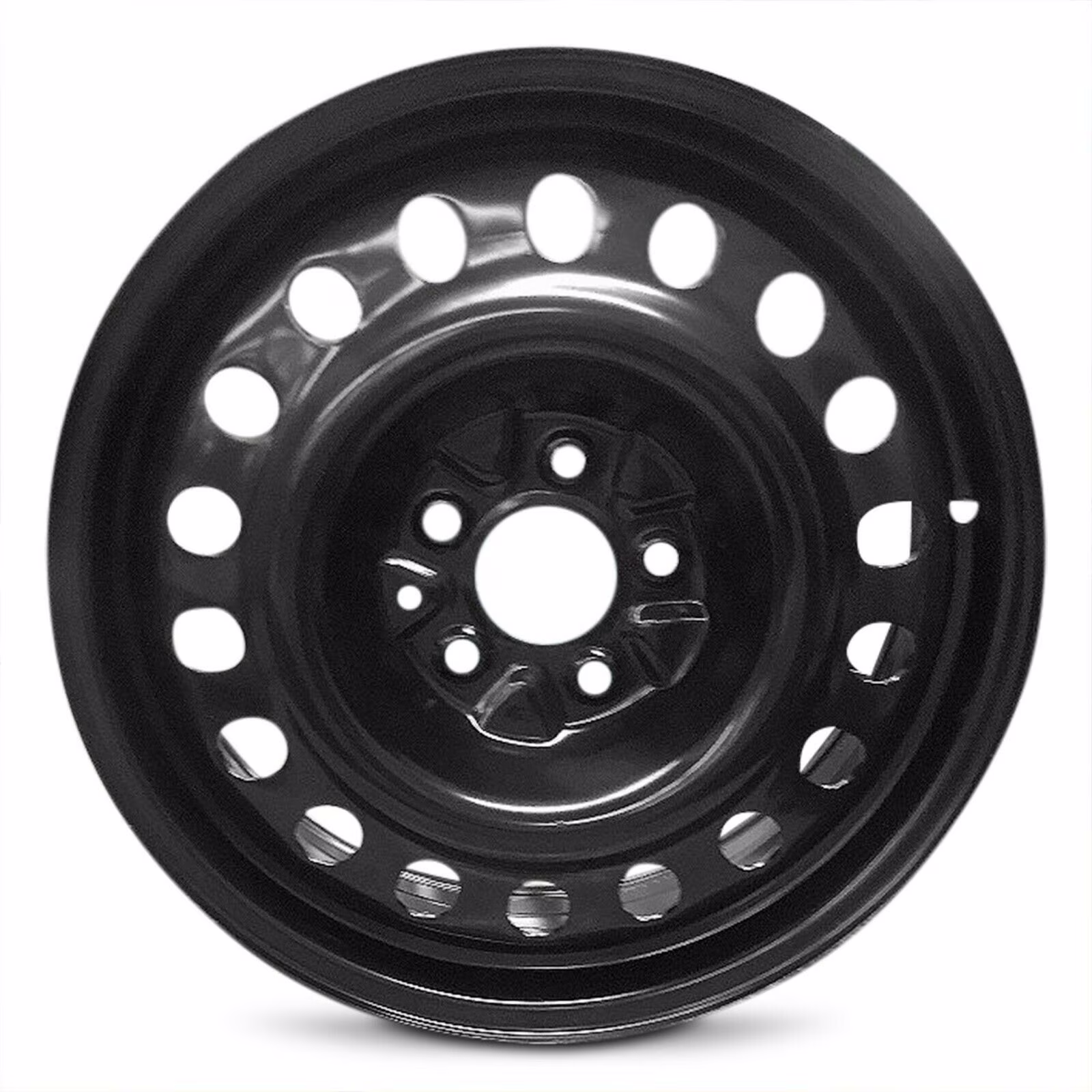 Wheel Rim for 2007-2017 Jeep Patriot 17 in Black Steel Rim Direct Fit