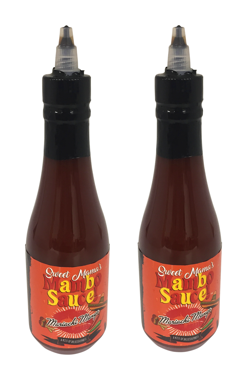 Sweet Mama's Mariachi Mango Mambo Sauce- A Popular Washington D.C. Finishing Sauce for All of Your Meat, Poultry & Seafood Dishes- 2 Bottles