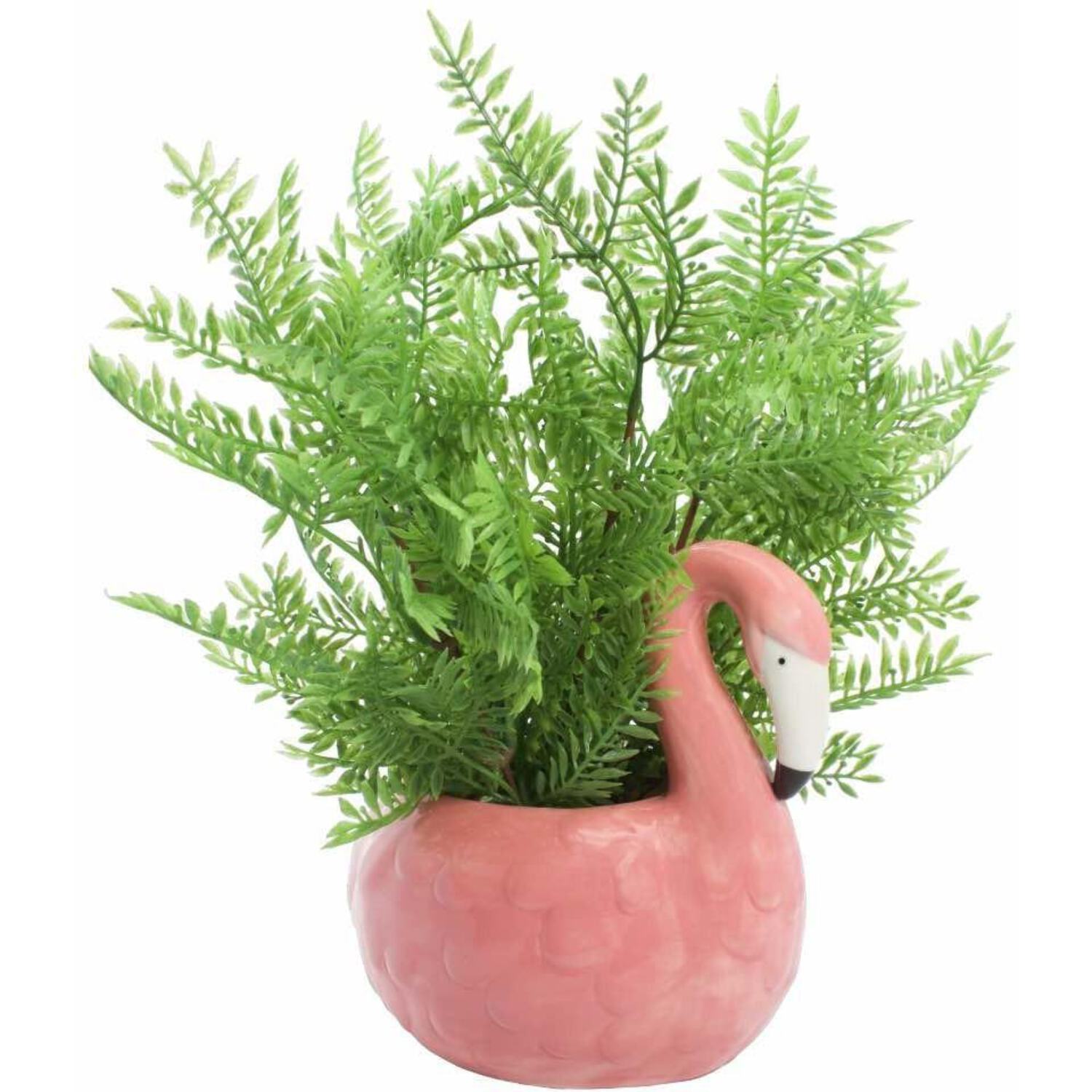 Streamline Imagined Flamingo Ceramic Planter Pot