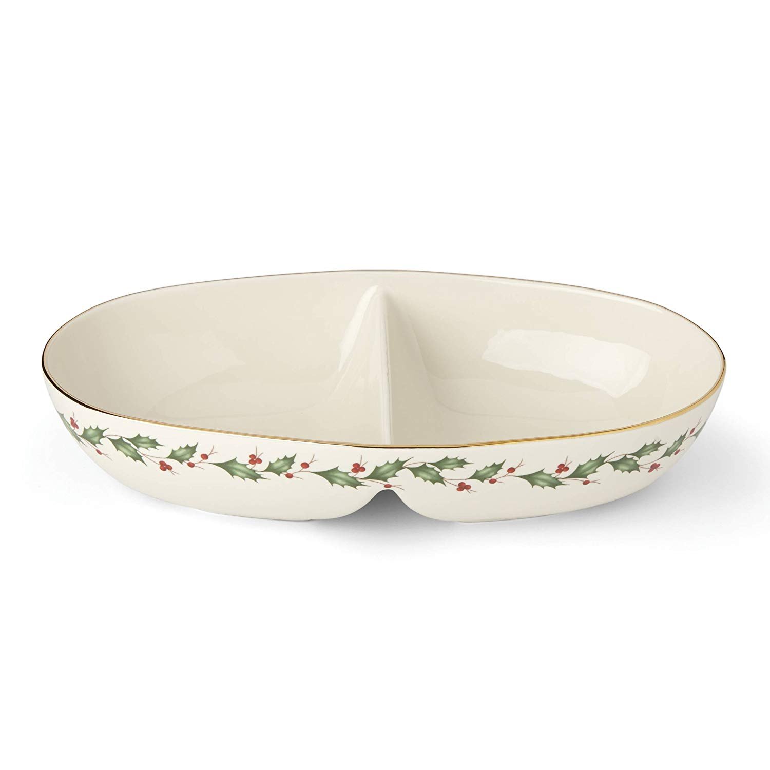 Lenox Holiday Dw Divided Oval Bowl