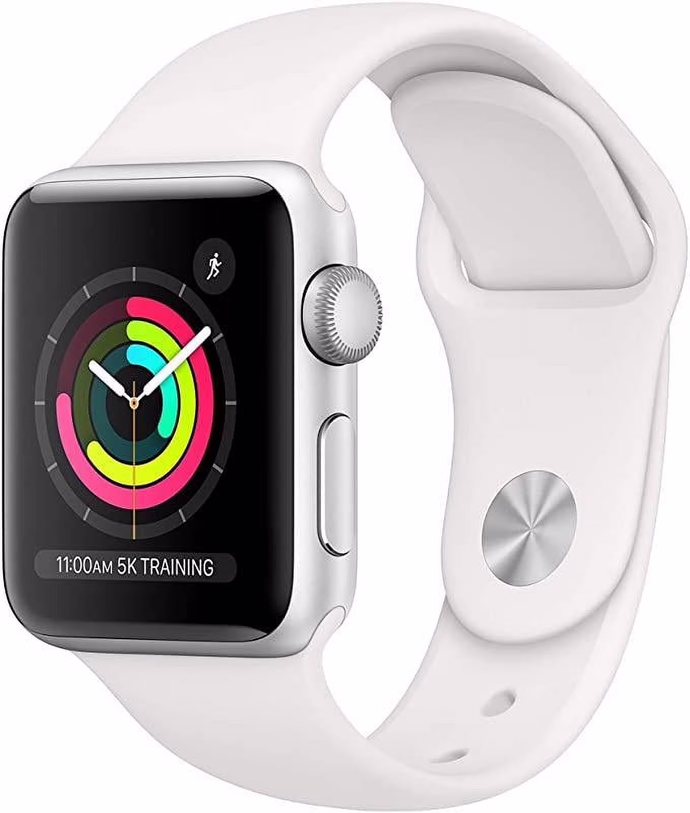 Restored Apple Watch Series 3 38MM Silver - Aluminum Case - White Sport Band (Refurbished)