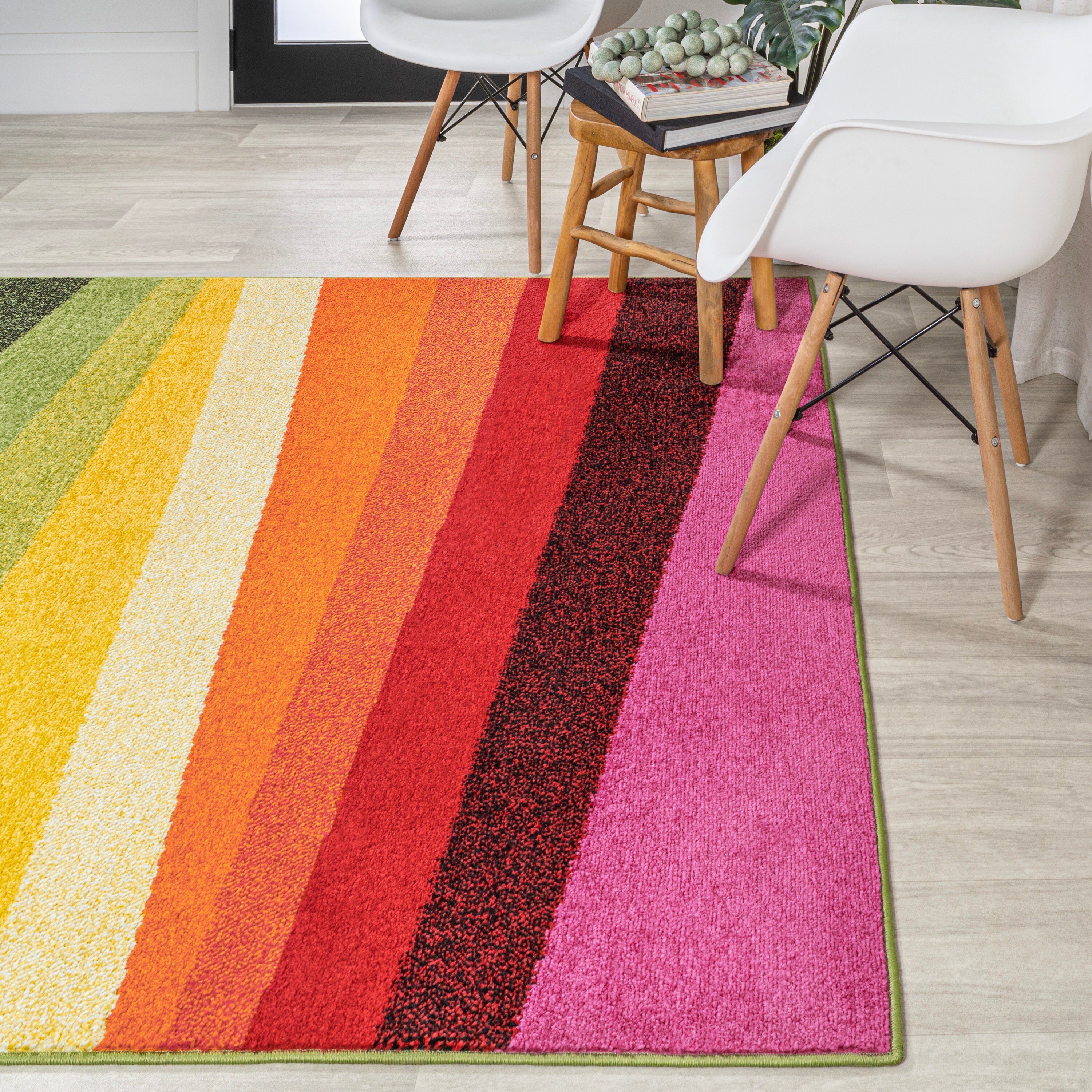 JONATHAN  Y  Tobago Abstract Swirl Area Rug 3 X 5