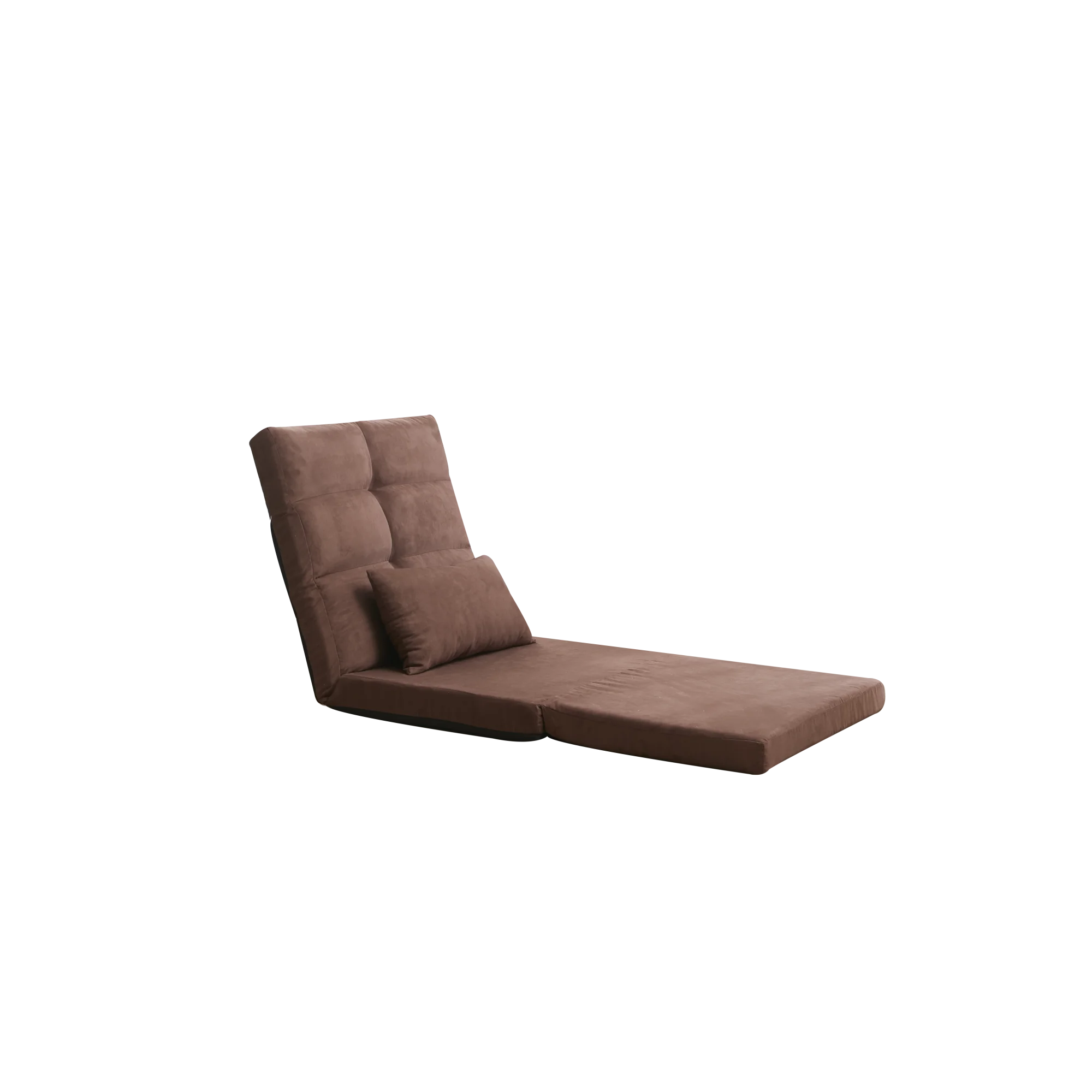 Modern Adjustable Triple Fold Down Sofa Bed, 5 Reclining Positions, Convertible Upholstered Guest Sleeper