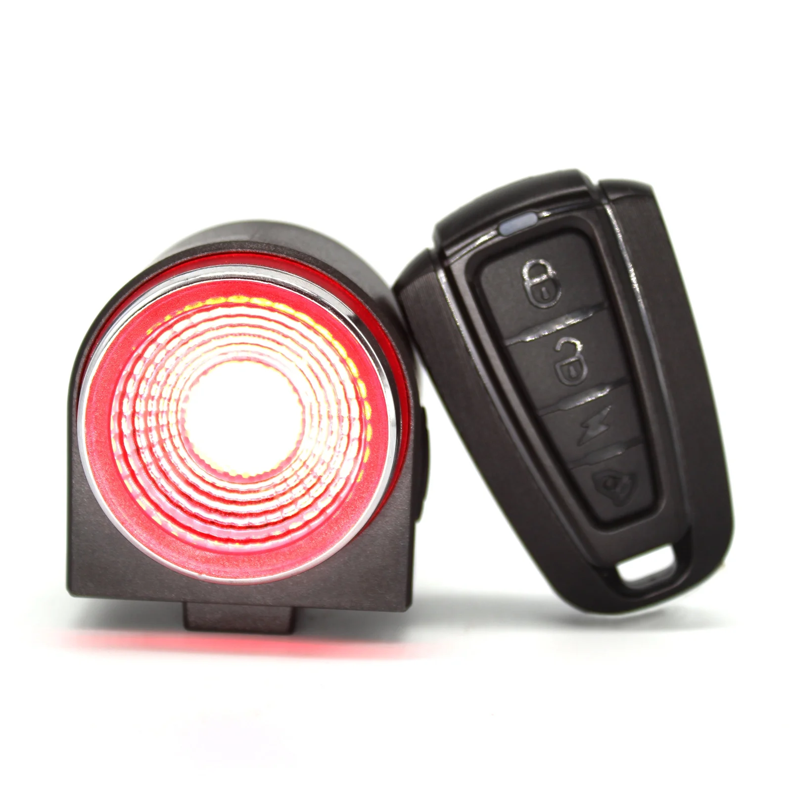 ANTUSI -theft Bike Alarm Rear Light Wireless Remote Control  Taillight Waterproof Smart Cycling Light