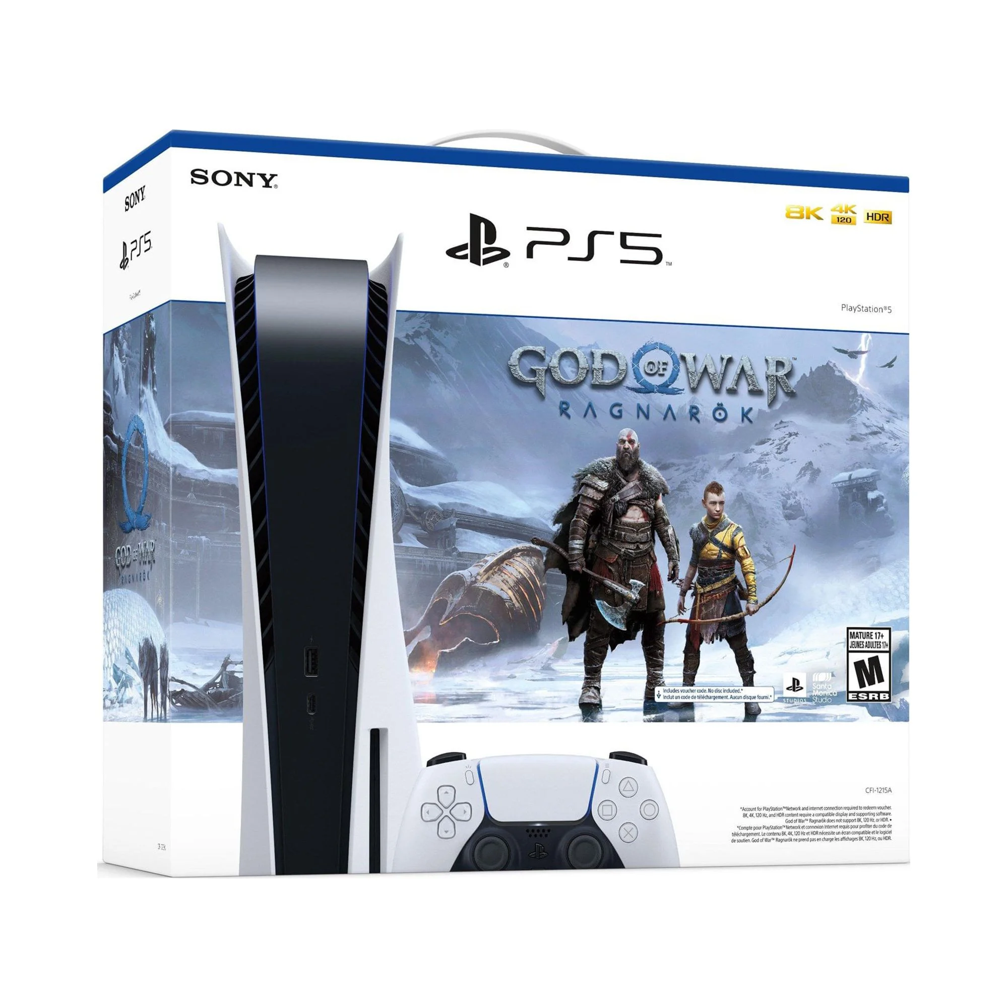 Play-Station-5 Disc Edition God of War Ragnarok Bundle + Mazepoly Accessories