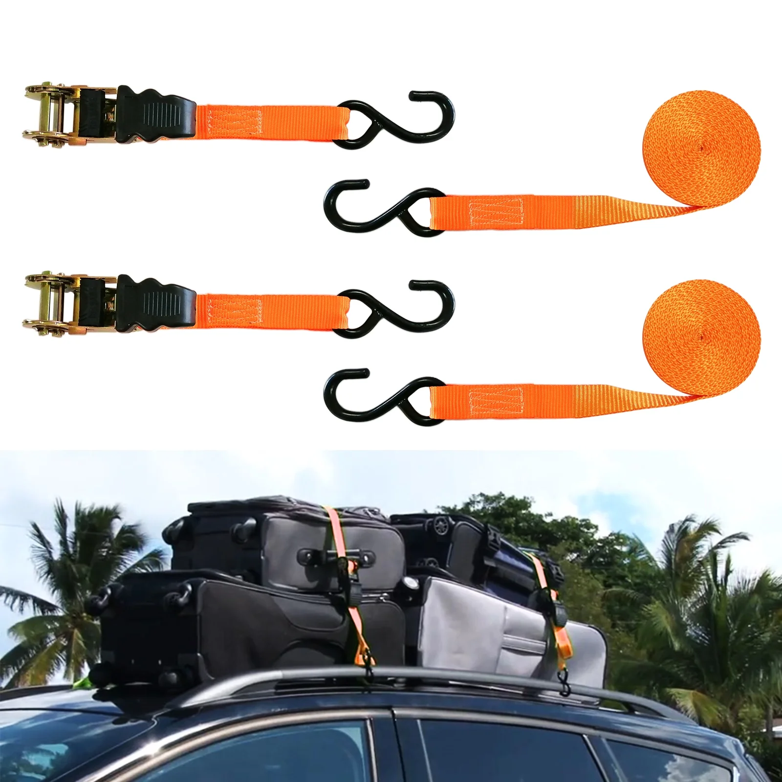 MeeFar Roof Top Rack Cargo Carrier Basket & 15 cu.ft. Waterproof Bag Fit Cross Bars