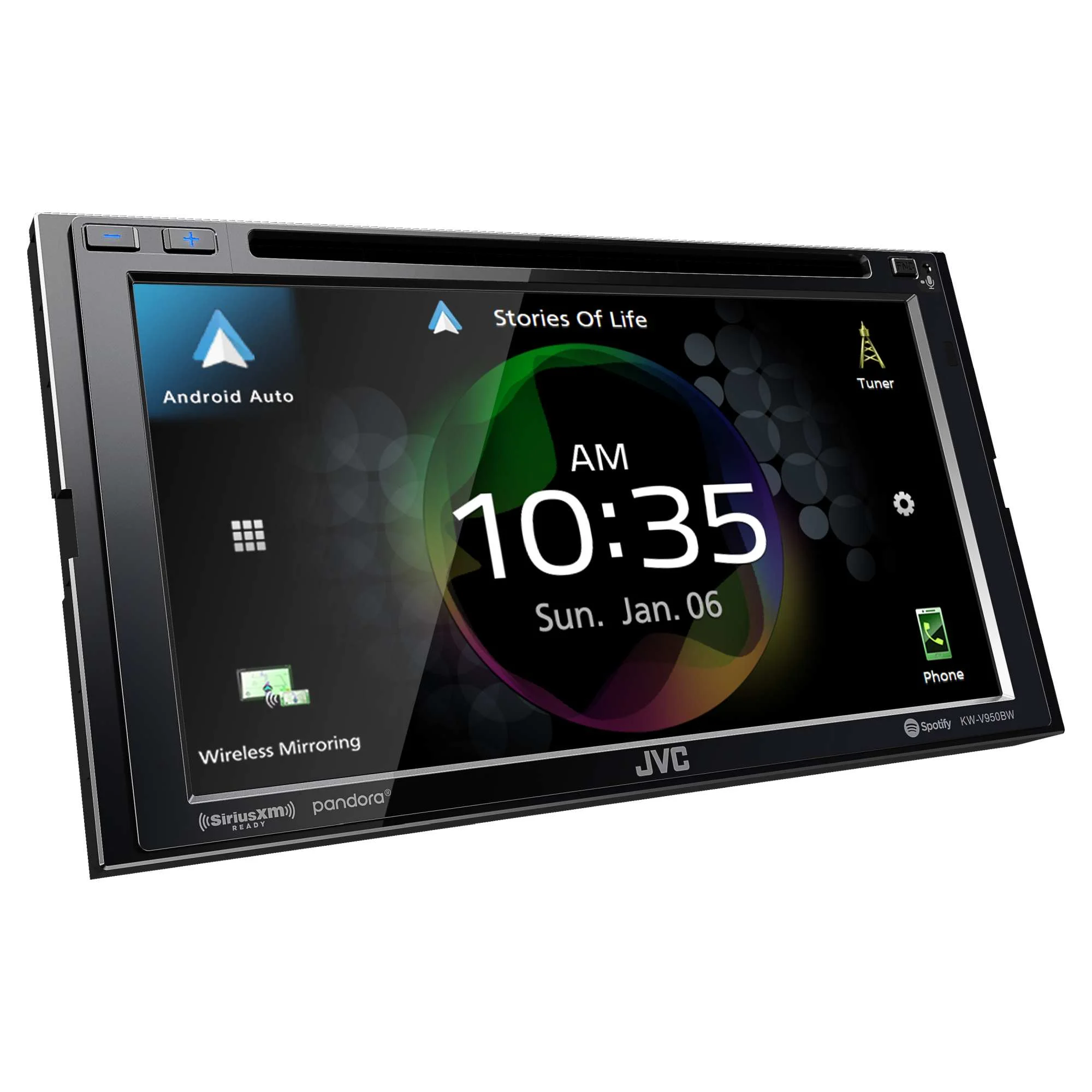 JVC KW-V950BW Compatible With CarPlay, Wireless Android Auto + SWI-RC Steering Wheel Control Interface