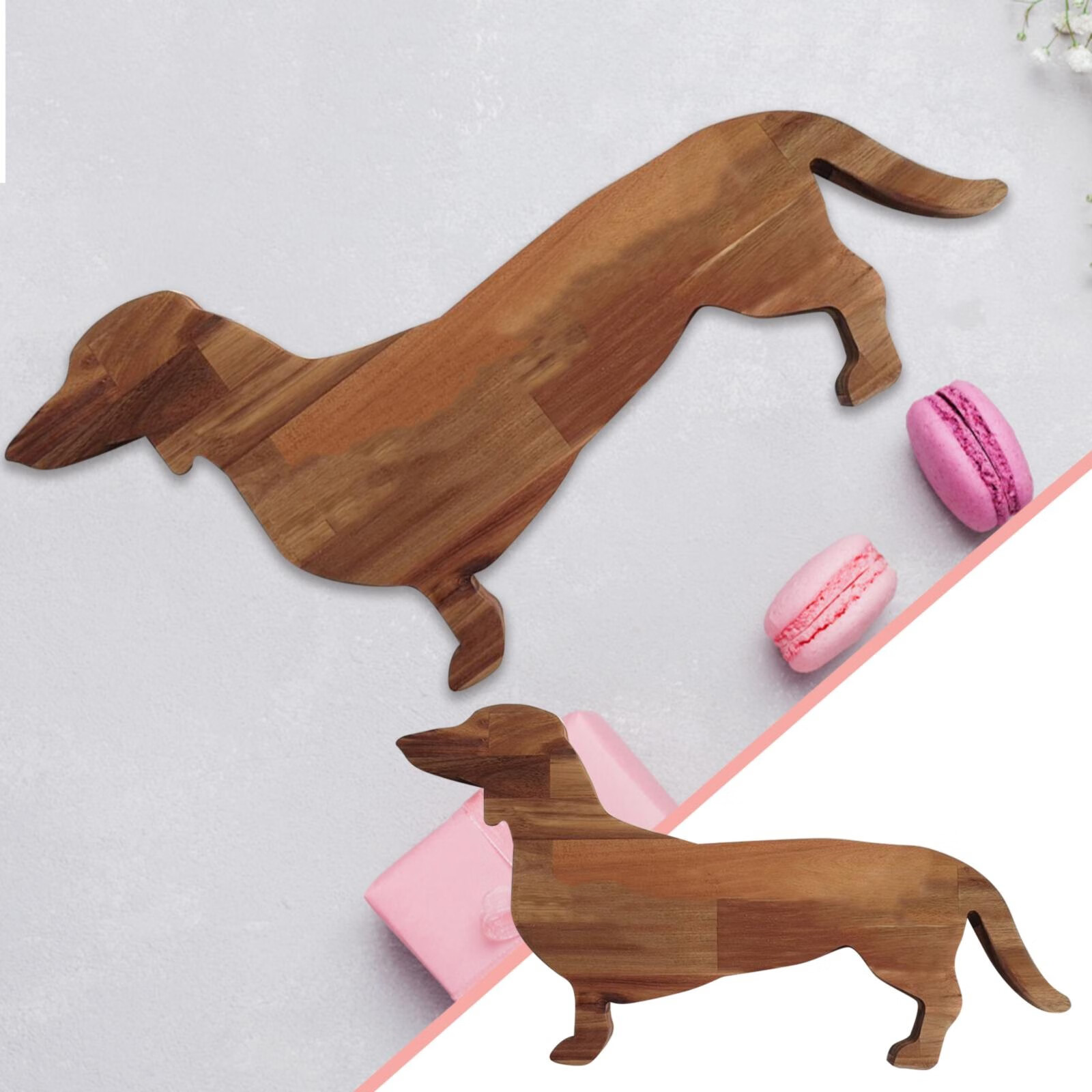 Dog Shaped Cutting Board Dog Dinner Plate Cute Christmas Dinner Plate Family Party Convenient Food Tray 40cm