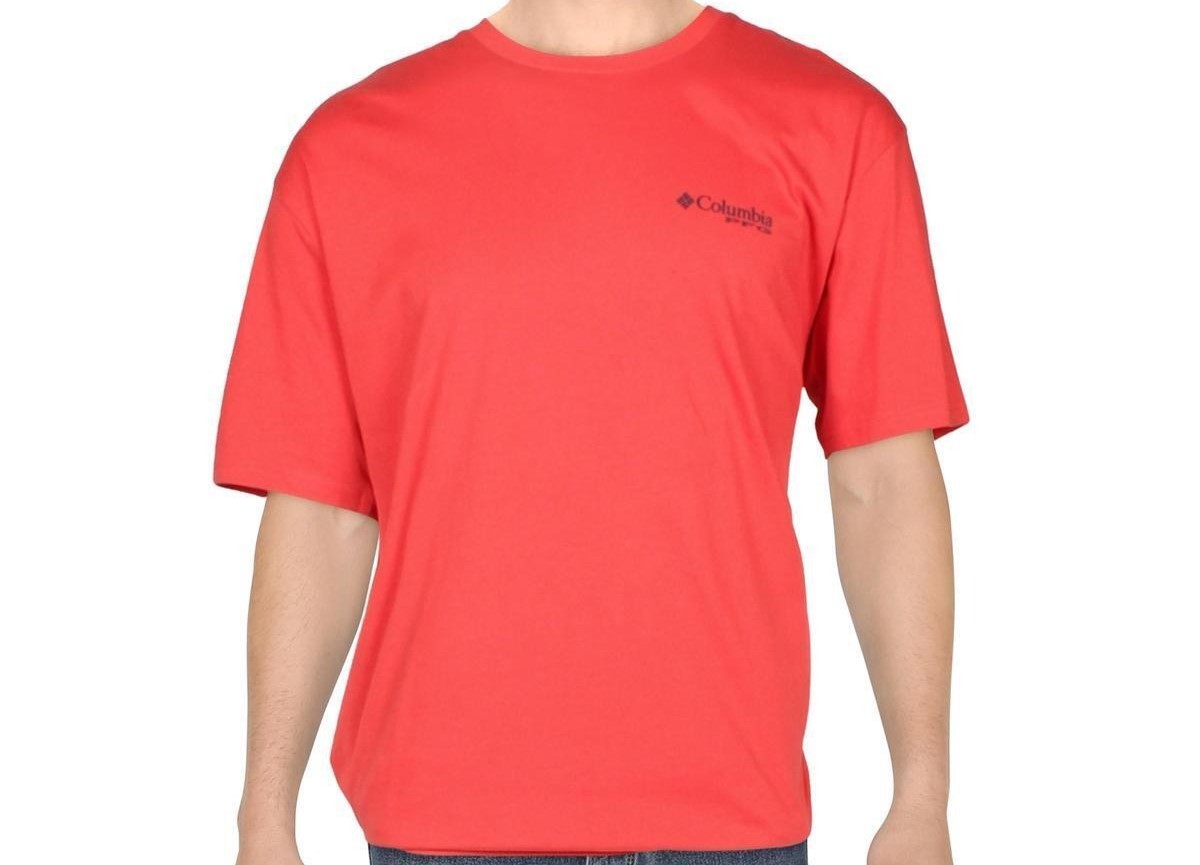 Columbia Men's Pfg Graphic T-Shirt in Sunset Red-Medium
