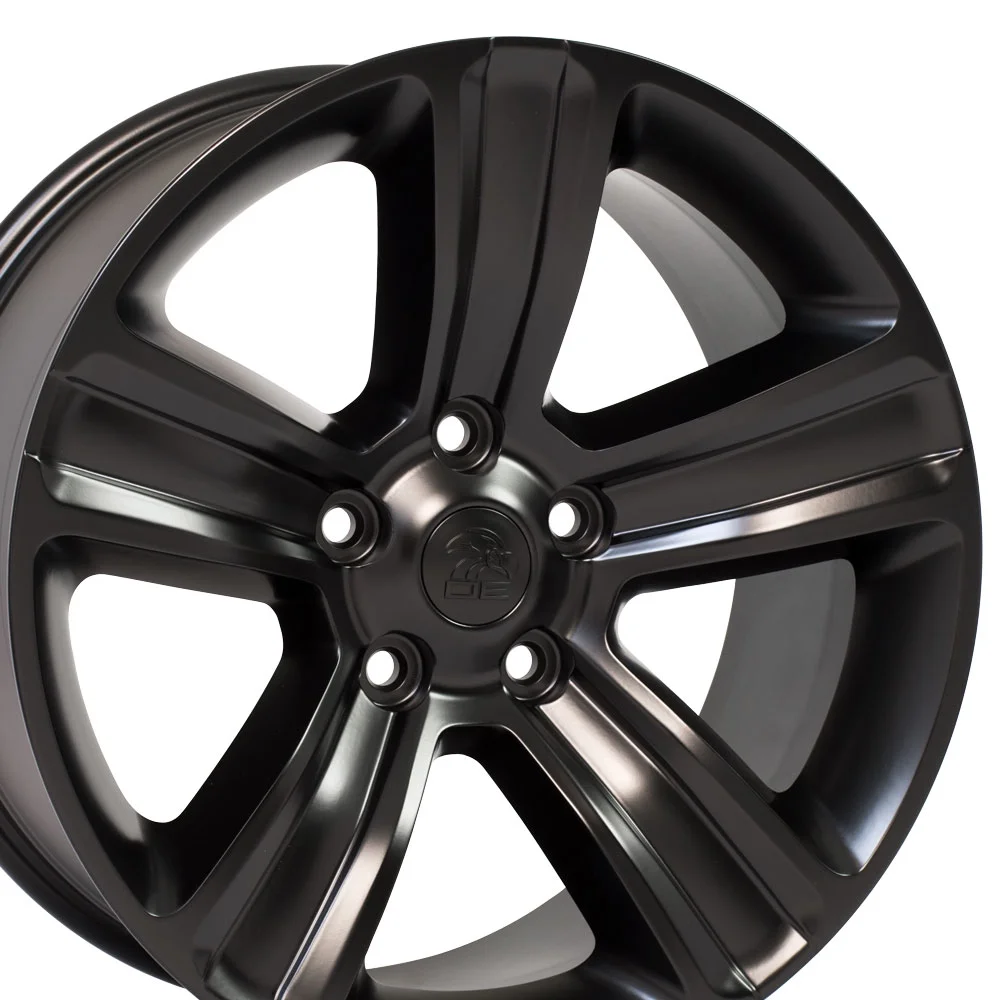 20x9 Wheel Fits RAM - 2017-2018 Night Edition Style Satin Black Rim, Hollander 2453 - SET