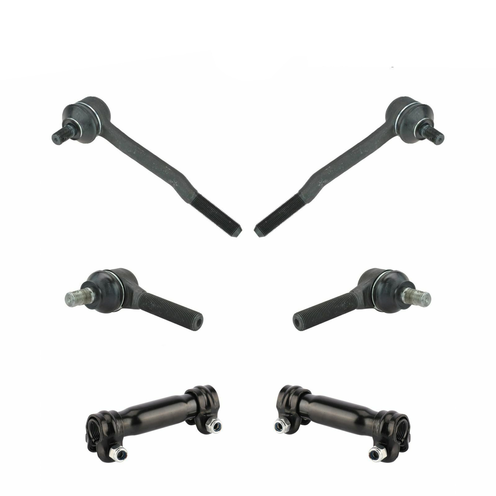 Teledu Front Inner Outer Tie Rod End Adjuster Steering Kit Set 6pc For Toyota 4WD