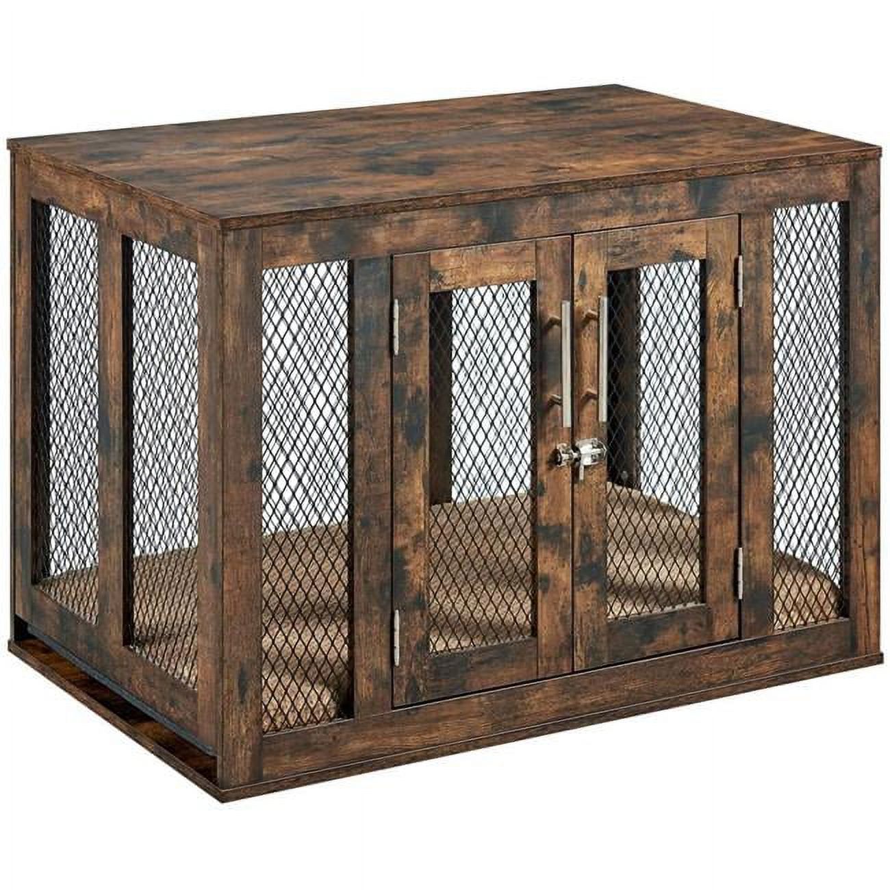UniPaws  Medium Pet Crate with Tray -  Rustic