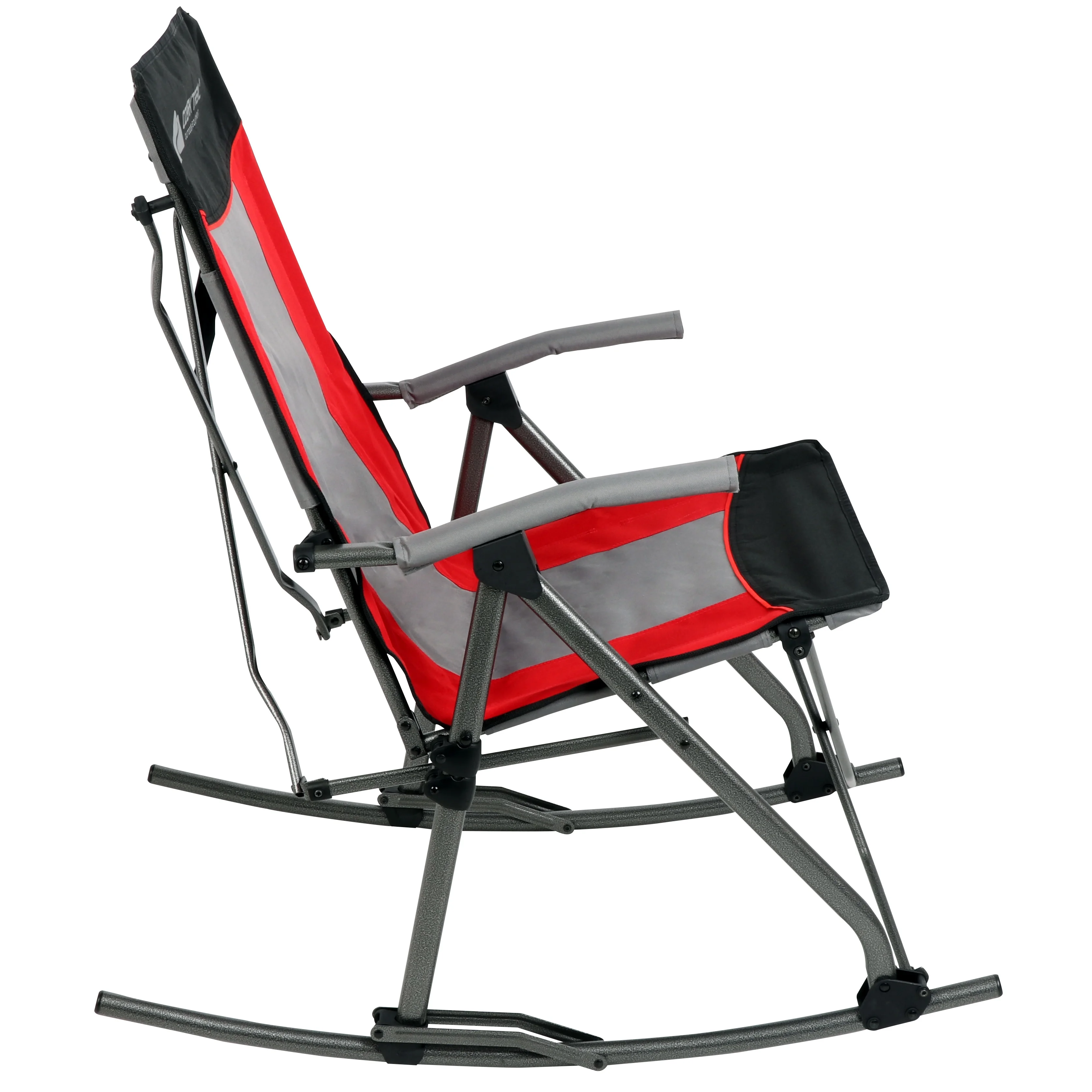 Ozark Trail Camping Rocking Chair, Red, 19lbs