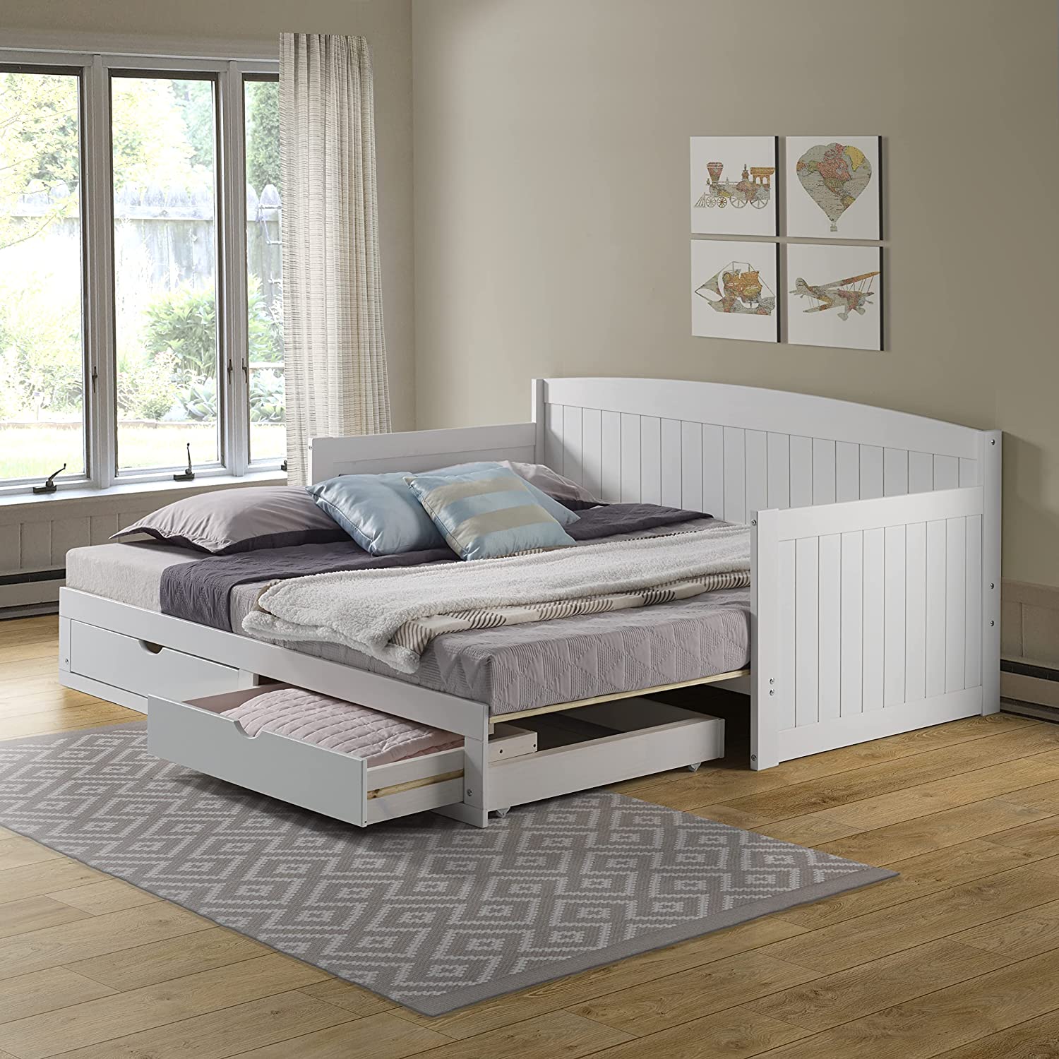 Popular Furniture Harmony Daybed  Twin  White