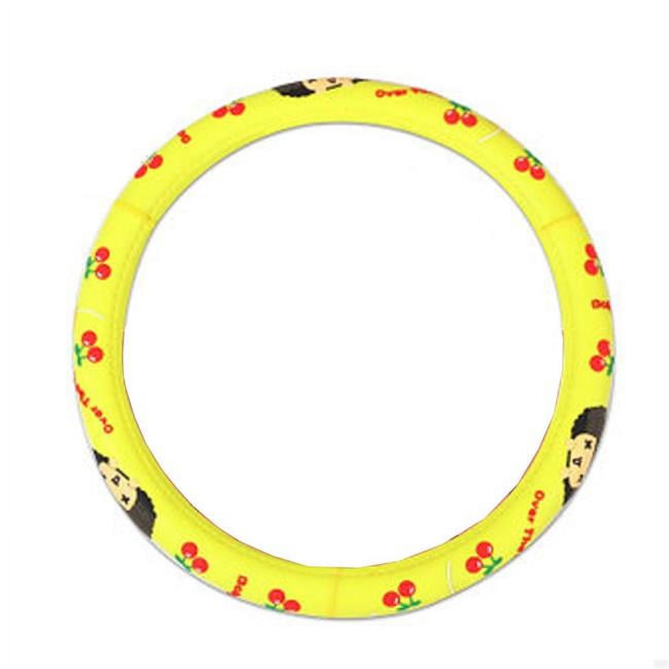 Panda Superstore  Girly Favorite Cute Cartoon Latex Steering Wheel Cover - Yellow - 38 cm
