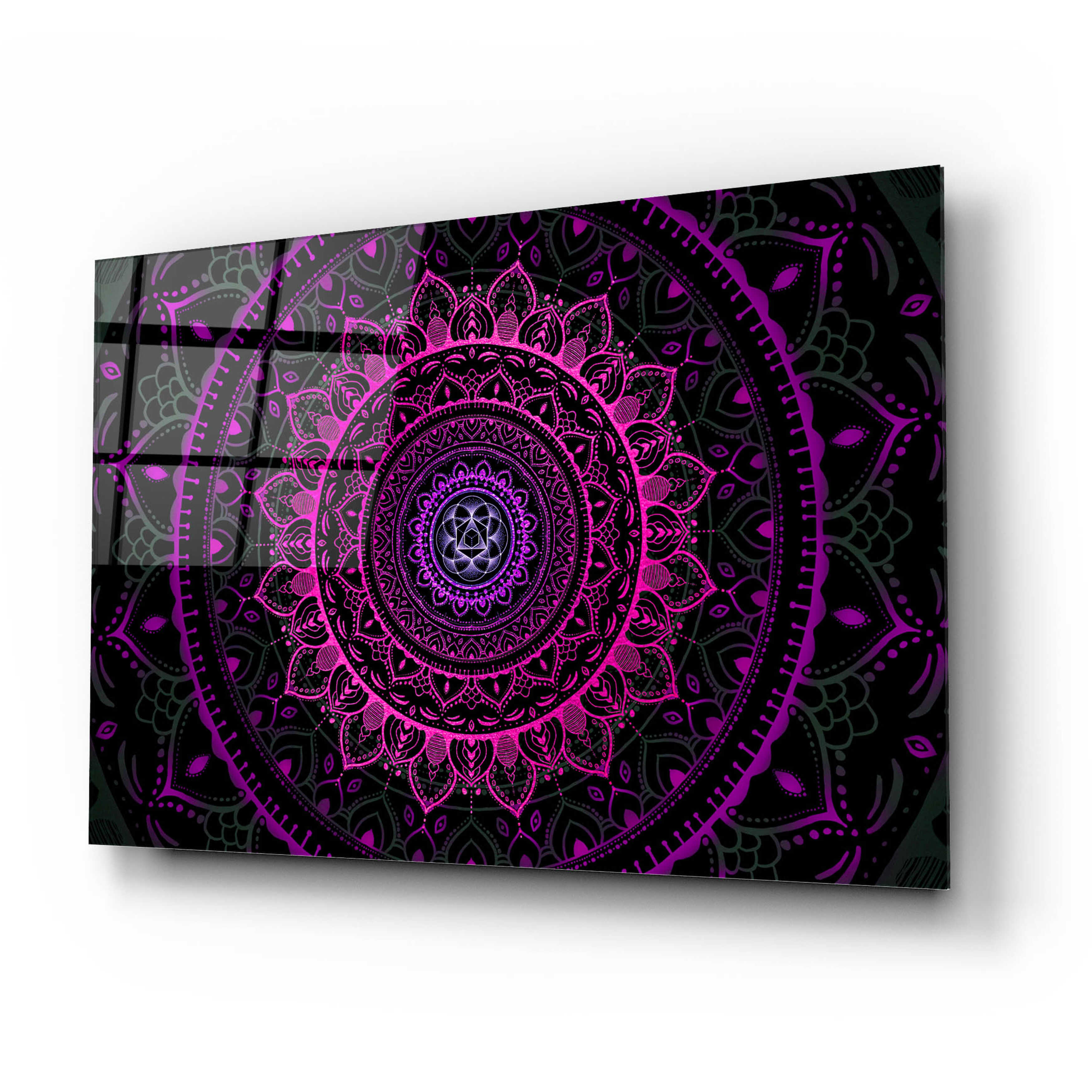 Epic Art 'Zen Mandala 3' by Cameron Gray, Acrylic Glass Wall Art, 24