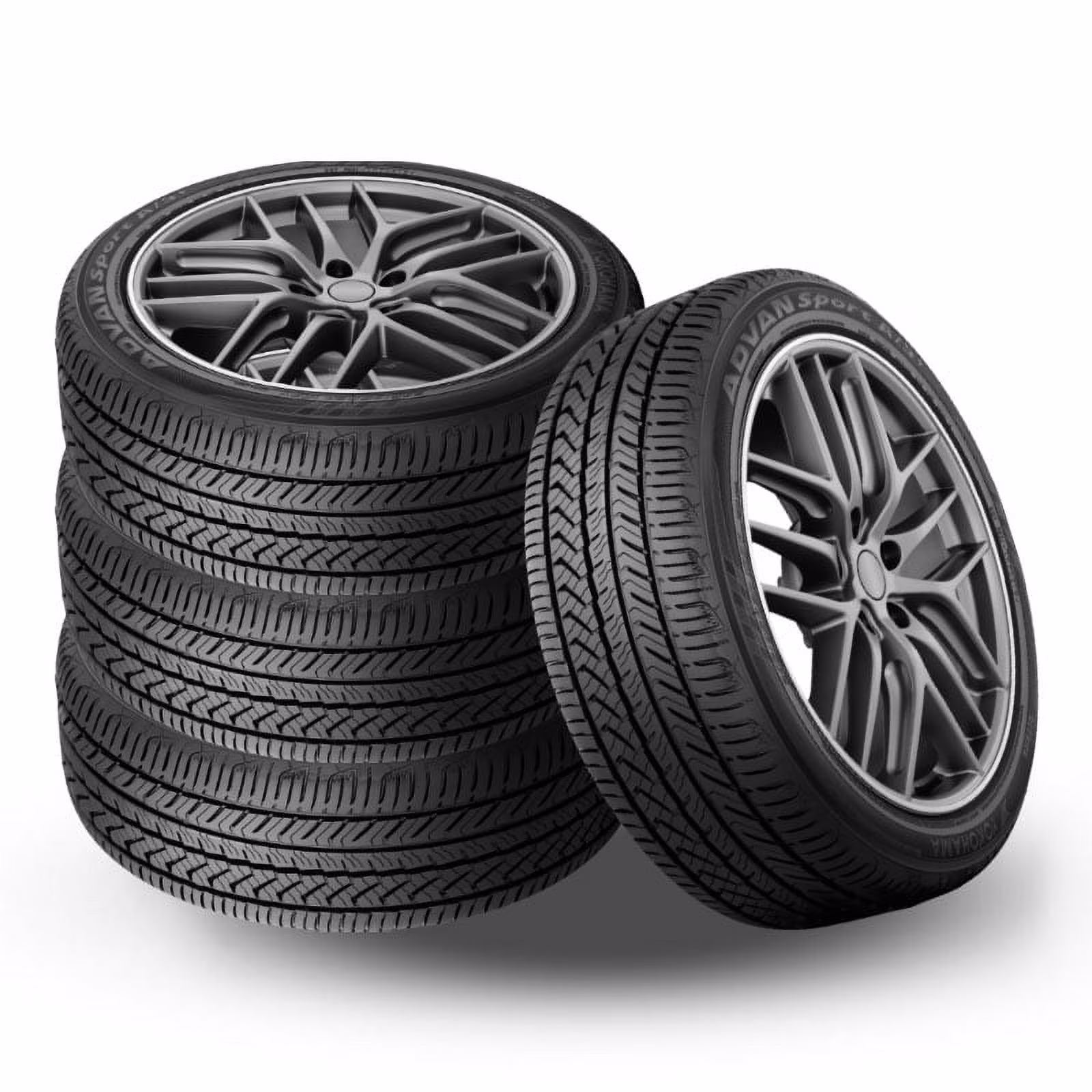 Set of 4 Yokohama Advan Sport A/S+ 255/35R19 96Y All Season Performance Tires 55K MILE 110140654 / 255/35/19 / 2553519 Fits: 2013 Audi A4 Quattro Premium Plus, 2009-14 Audi A4 Base