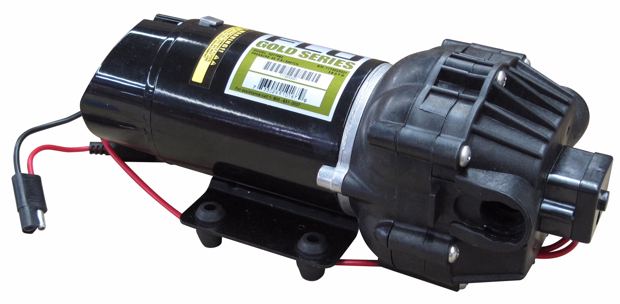 Fimco 5275088 High-Flo 12V Diaphragm Sprayer Pump 3.8GPM Gold Series 45PSI 11Amp