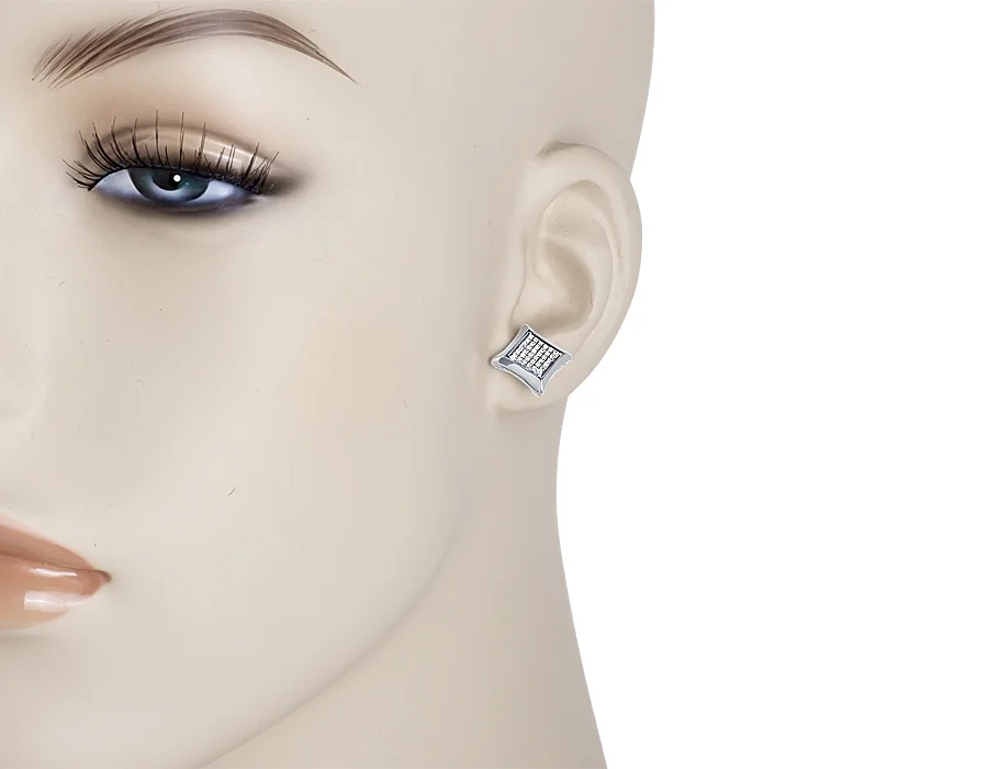 10K White Gold Diamond Kite Earrings (0.25ct)