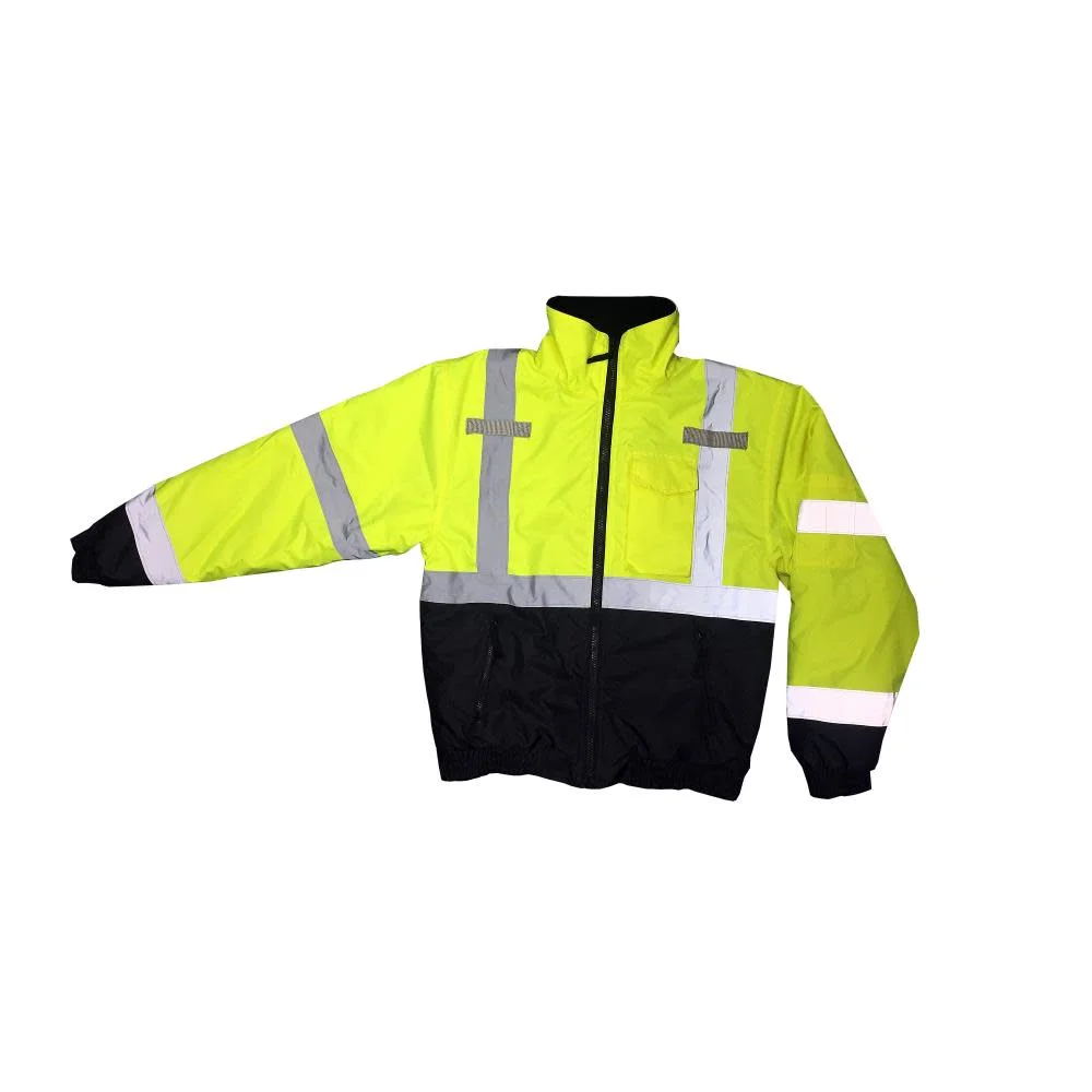 Radians SJ11QB-3ZGS Weather Proof Jacket with Quilted Built  Hi Viz Green / Black
