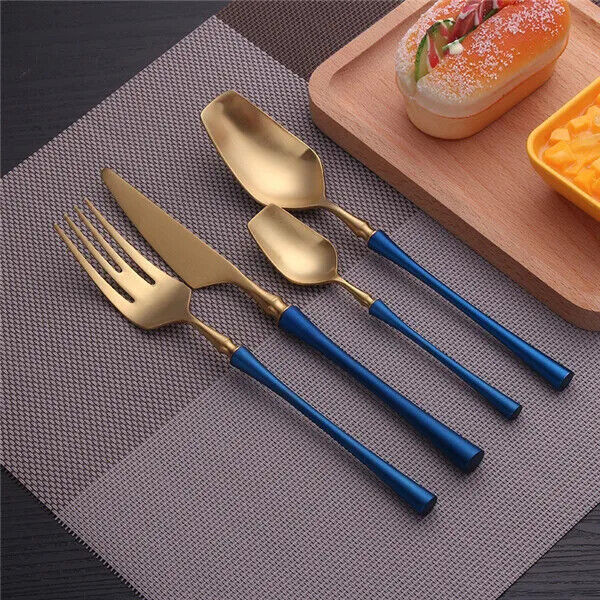 Stainless Steel Cutlery Set Gold Dinnerware Set Food Tableware Dinnerwares
