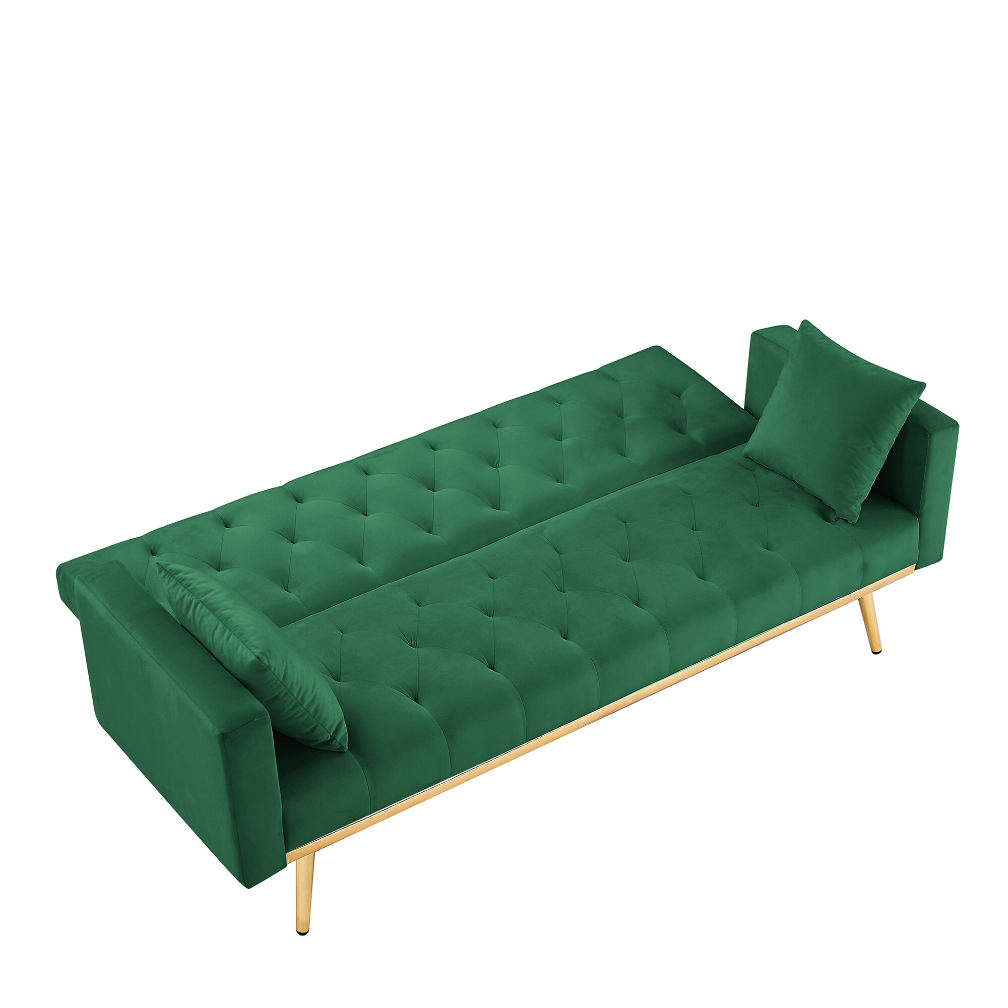 Unbranded Convertible Folding Futon Sofa Bed Sleeper Sofa Green