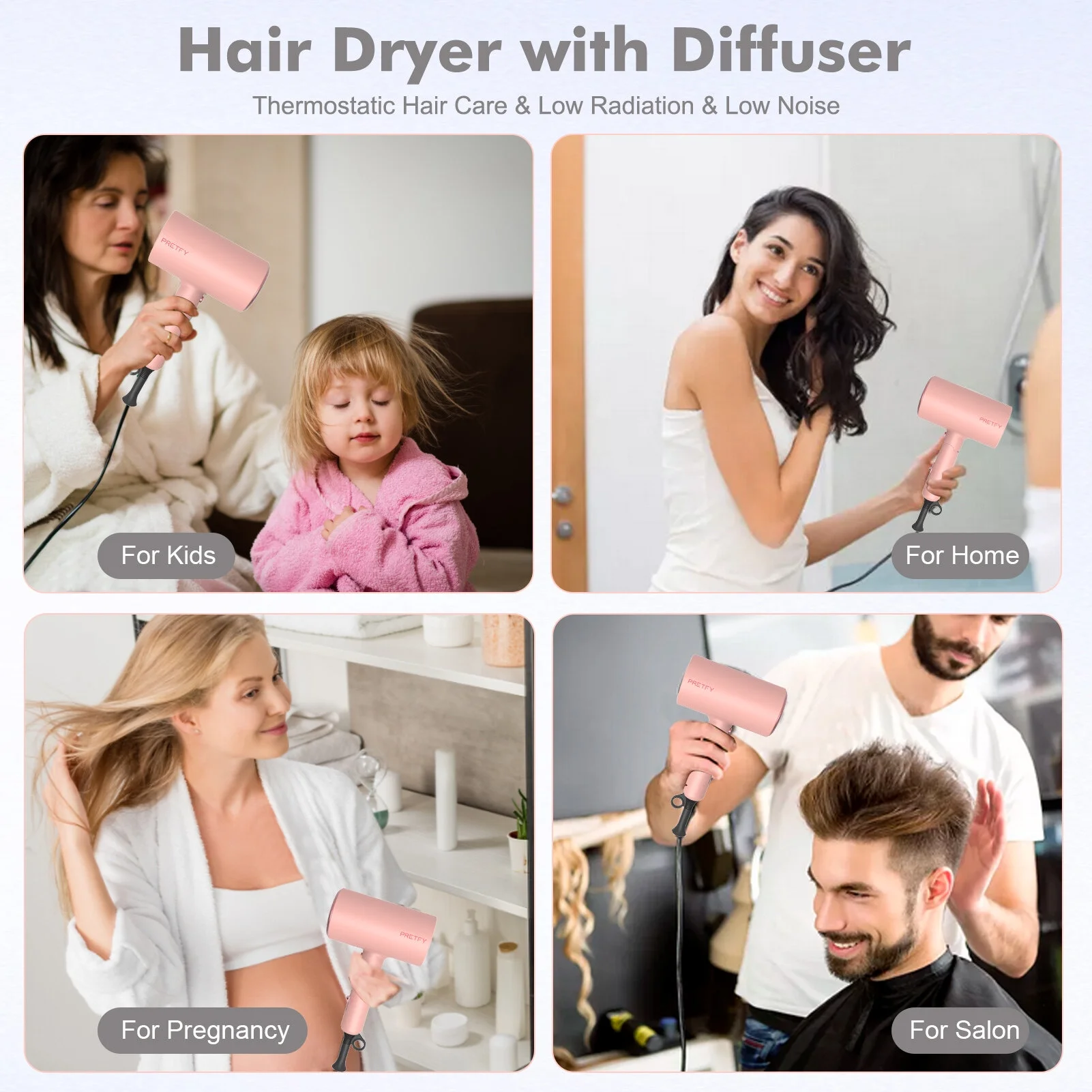 2000W Hair Dryer Large Wind Quickly Drying Hydrate Hair Household Hotel Hair Salon