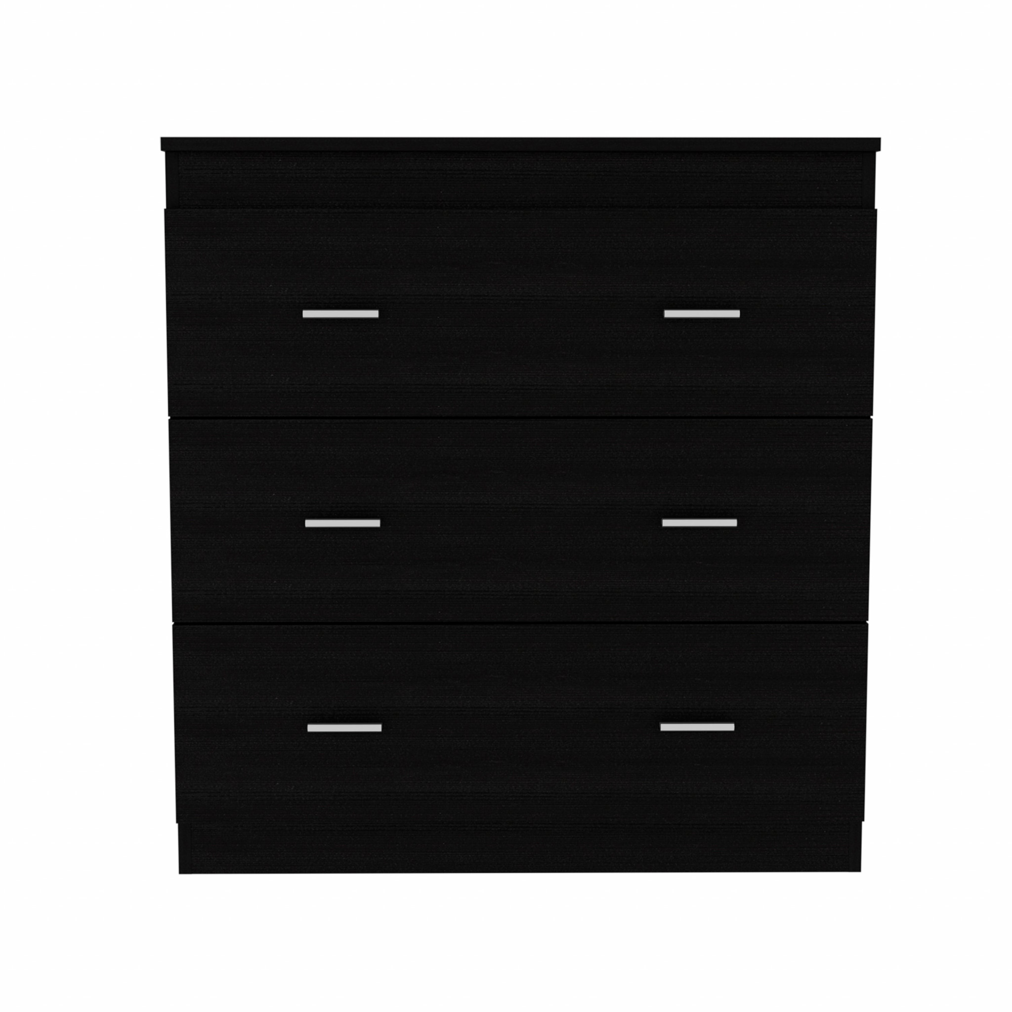 HomeRoots 472117 33 in. Black Three Drawer Dresser