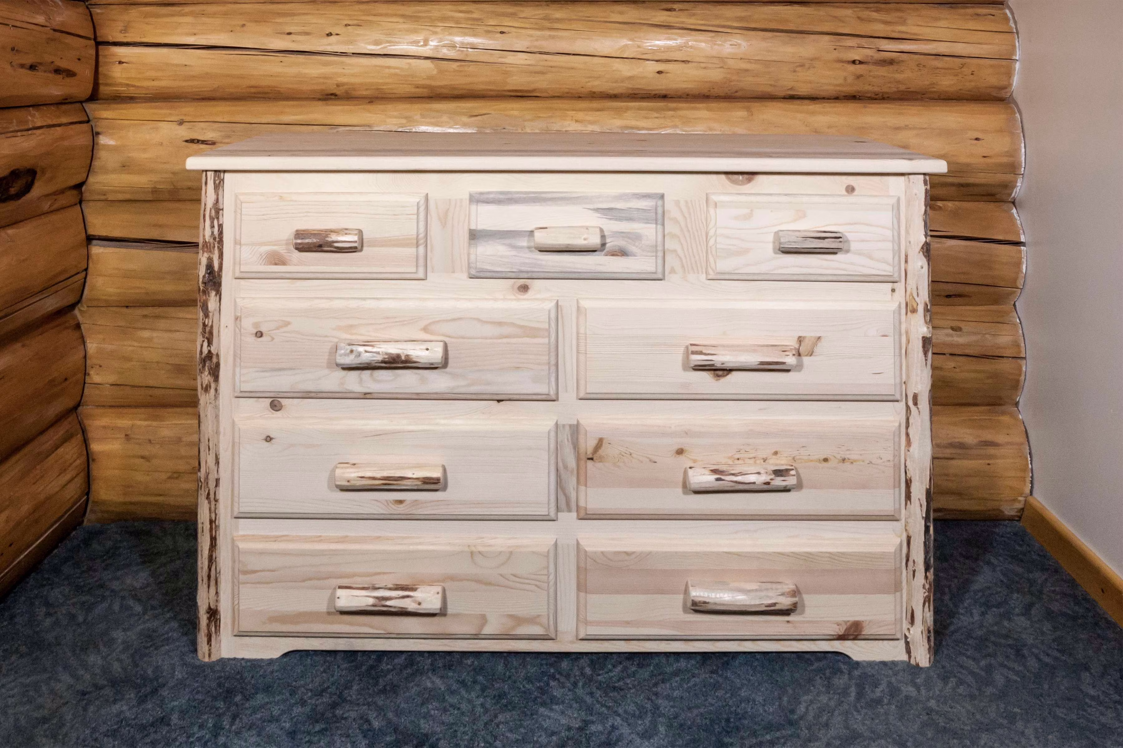 Montana Collection 9 Drawer Dresser, Ready to Finish