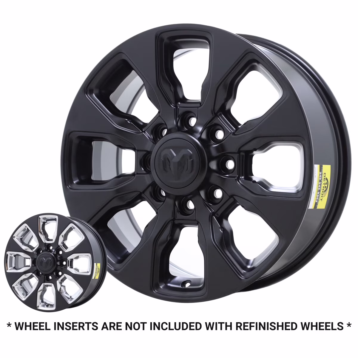 DODGE RAM 2500 2020 - 2024 SATIN BLACK Factory OEM Wheel Rim (Not Replicas)