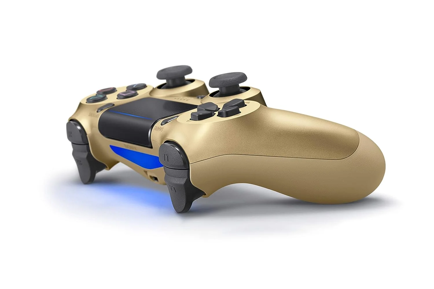 Gold DualShock PlayStation 4 Wireless 2 Controller Bundle - With Earbuds Like New with BOLT AXTION