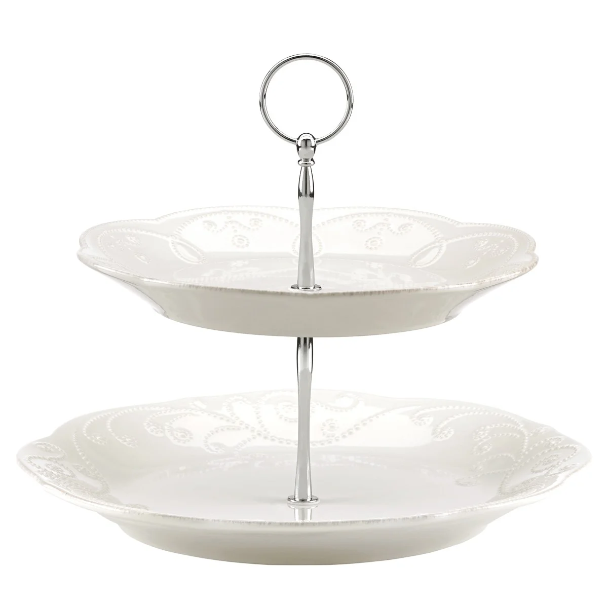 Lenox Unisex French Perle Tiered Server White Serveware