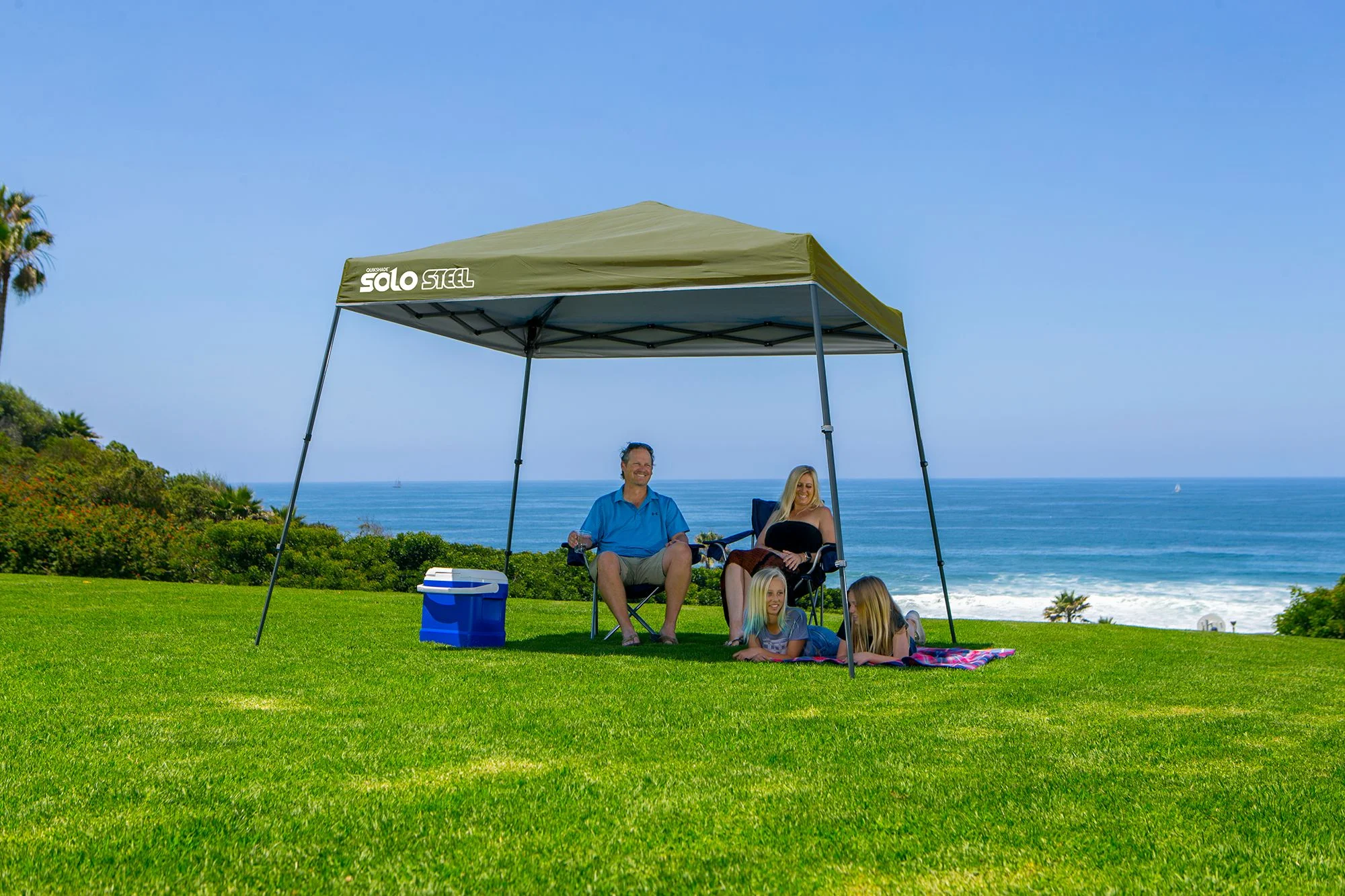 Solo Steel 64 10 x 10 ft. Slant Leg Canopy - Olive