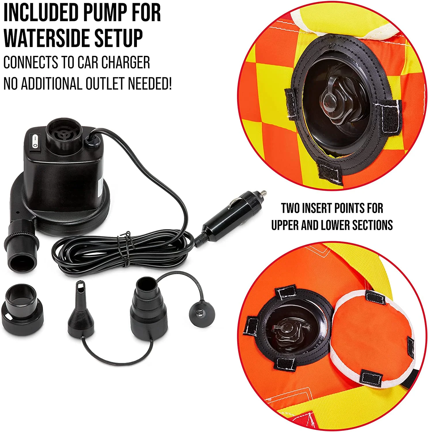 Sunny & Fun Towable Water Tube, 2 & 3 Person Inflatable Floating Raft