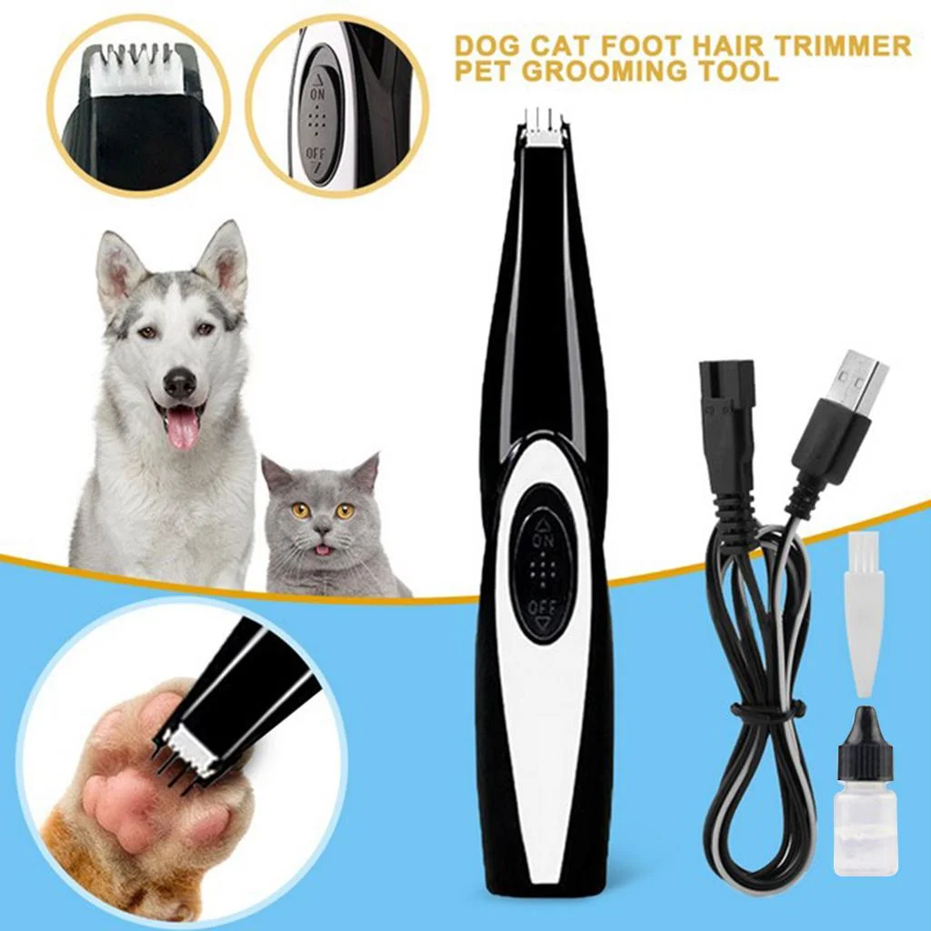 Dog Foot Ear Hair Clippers Pet Grooming Tool 5V Professional Black