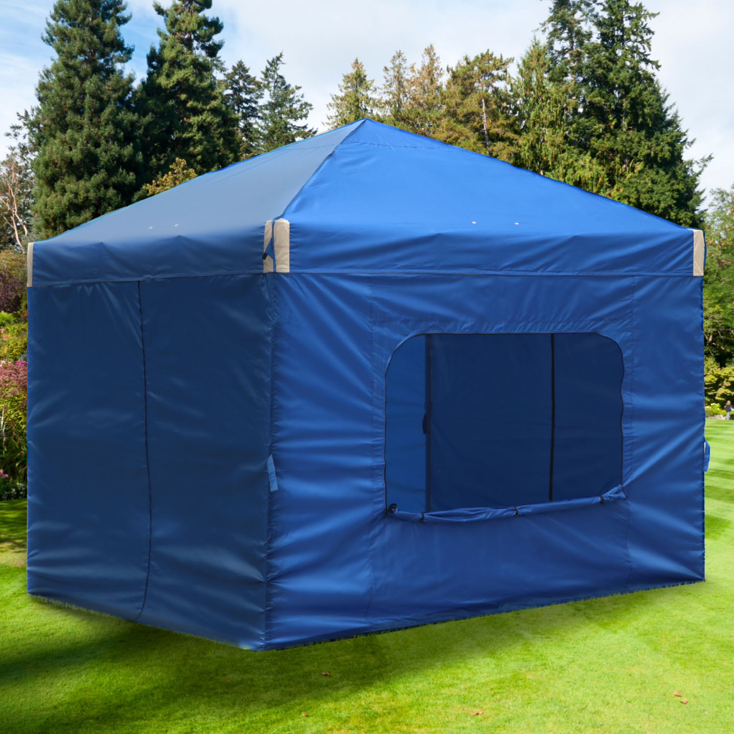 Aoodor Canopy Sidewall Replacement with 2 Side Zipper and Windows for 10' x 10''Pop Up Canopy Tent (Sidewall Only)