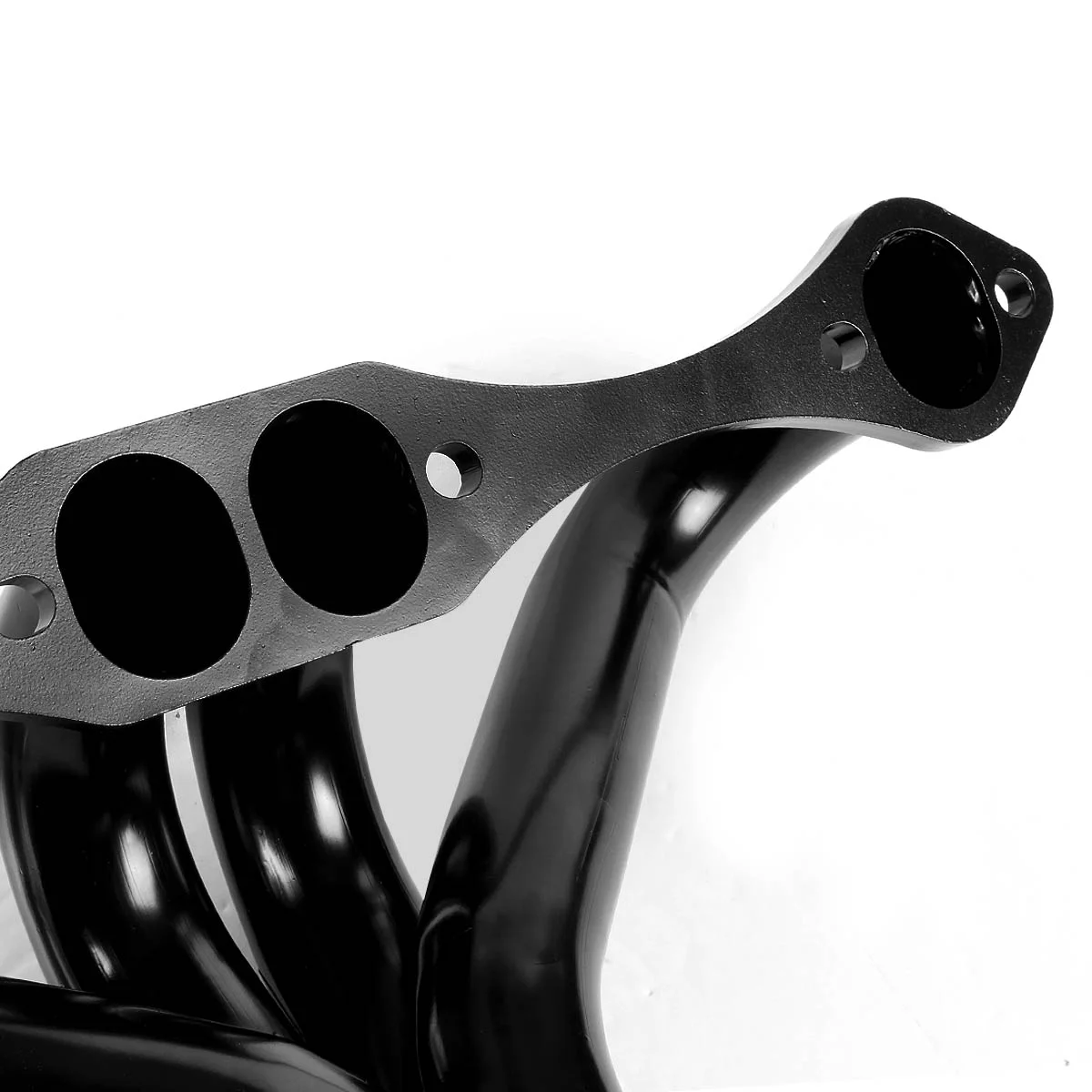 DNA Motoring HDB-SBC-SB Chevy Small Block V8 4-1 Design 2pcs Black Coated Stainless Steel Exhaust Header Kit