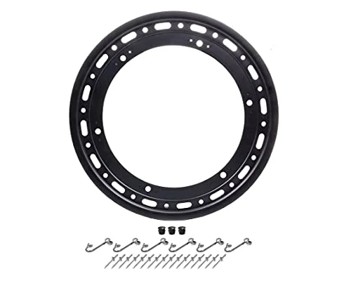 Weld Racing WELP650B-5314-6 15 in. 16 Hole Bead Lock Ring with 6-Tabs - Black