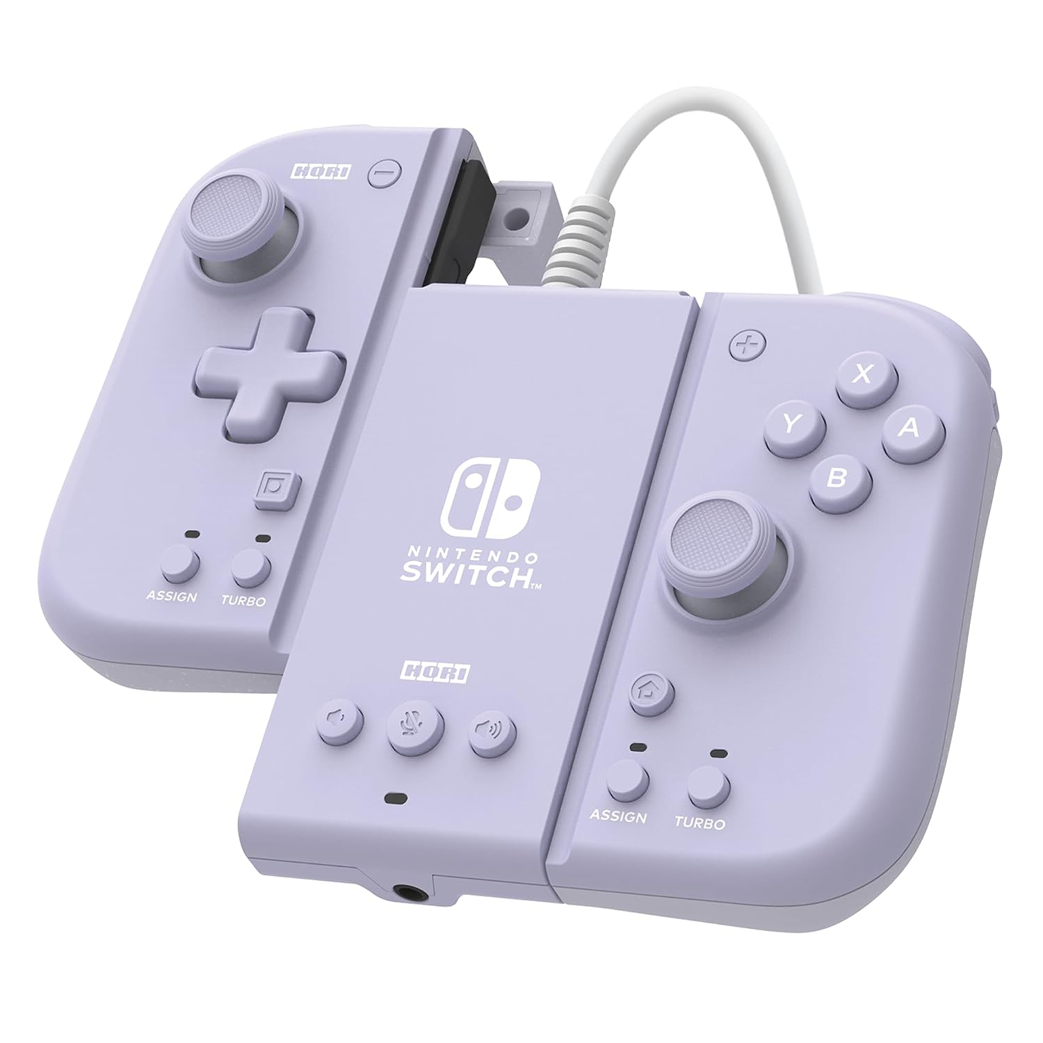 HORI Split Pad Compact Controllers Attachment Set (Lavender) for Nintendo Switch/Switch OLED - Officially Licensed By Nintendo