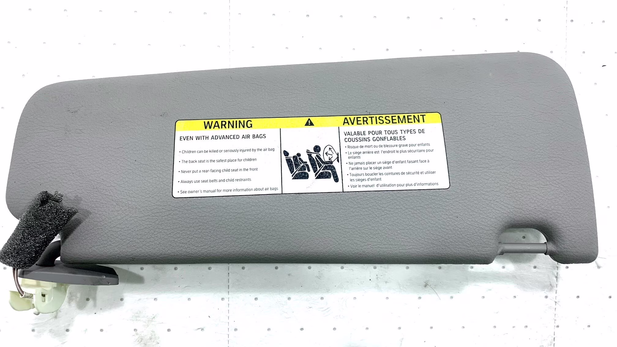 Pre-Owned 2011-2016 BMW 528 Series Driver LH Interior Visor Illuminated Vinyl Gray OEM (Good)