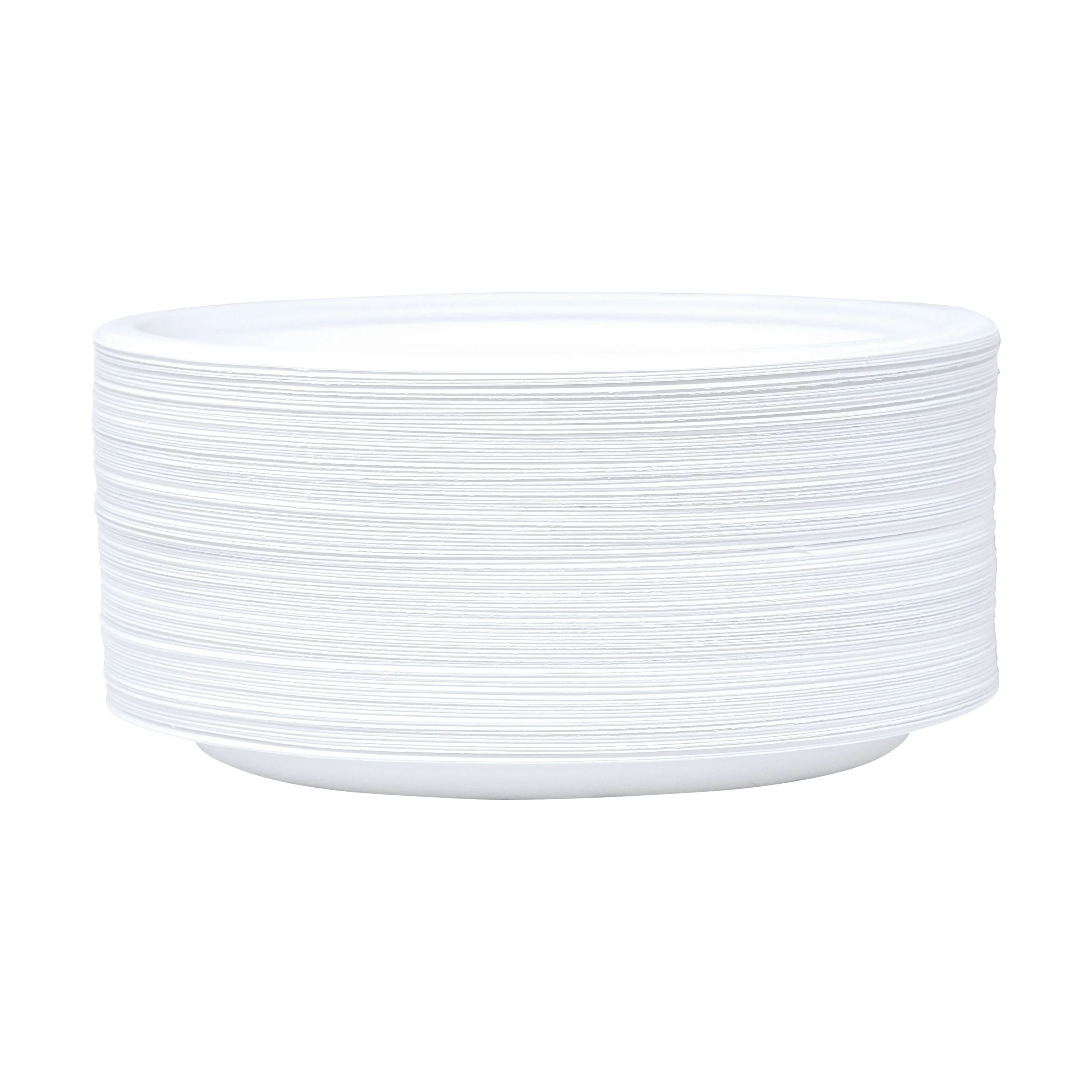 BioGreenChoice 12 5/8 in x 10 in. Large Oval Serving Platters (100 count) Eco-Friendly Biodegradable paper platters for Thanksgiving, BBQs & events -Heavy duty & Microwave safe