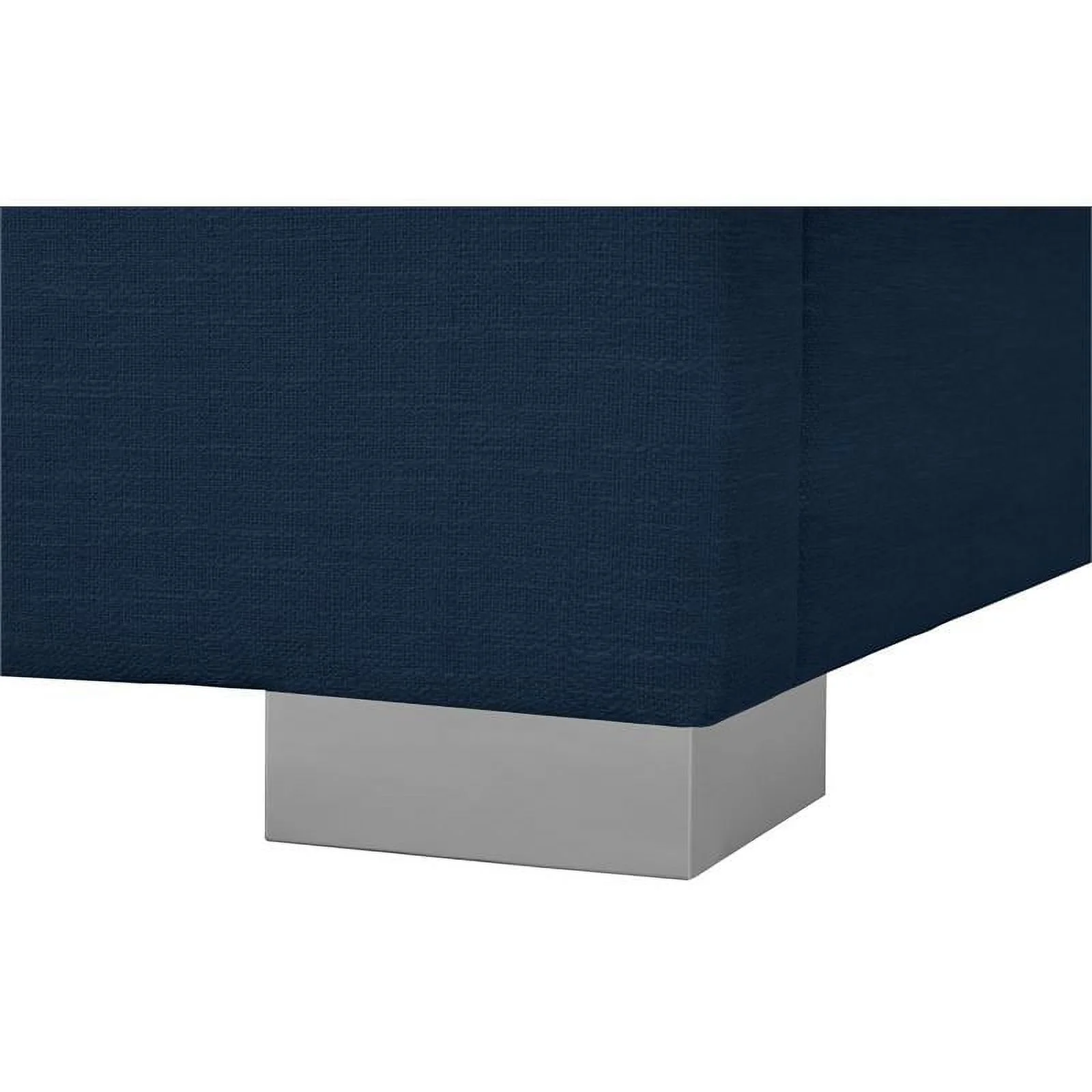 Meridian Furniture Pierce Navy Linen Textured Fabric King Bed
