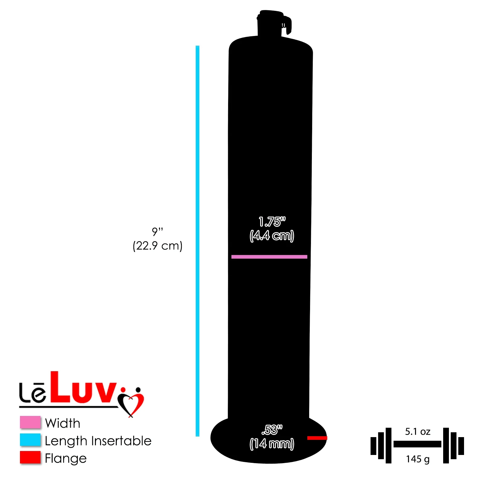 LeLuv Vibrating Magna Electric Penis Pump | LCD Smart Black Handle | 9