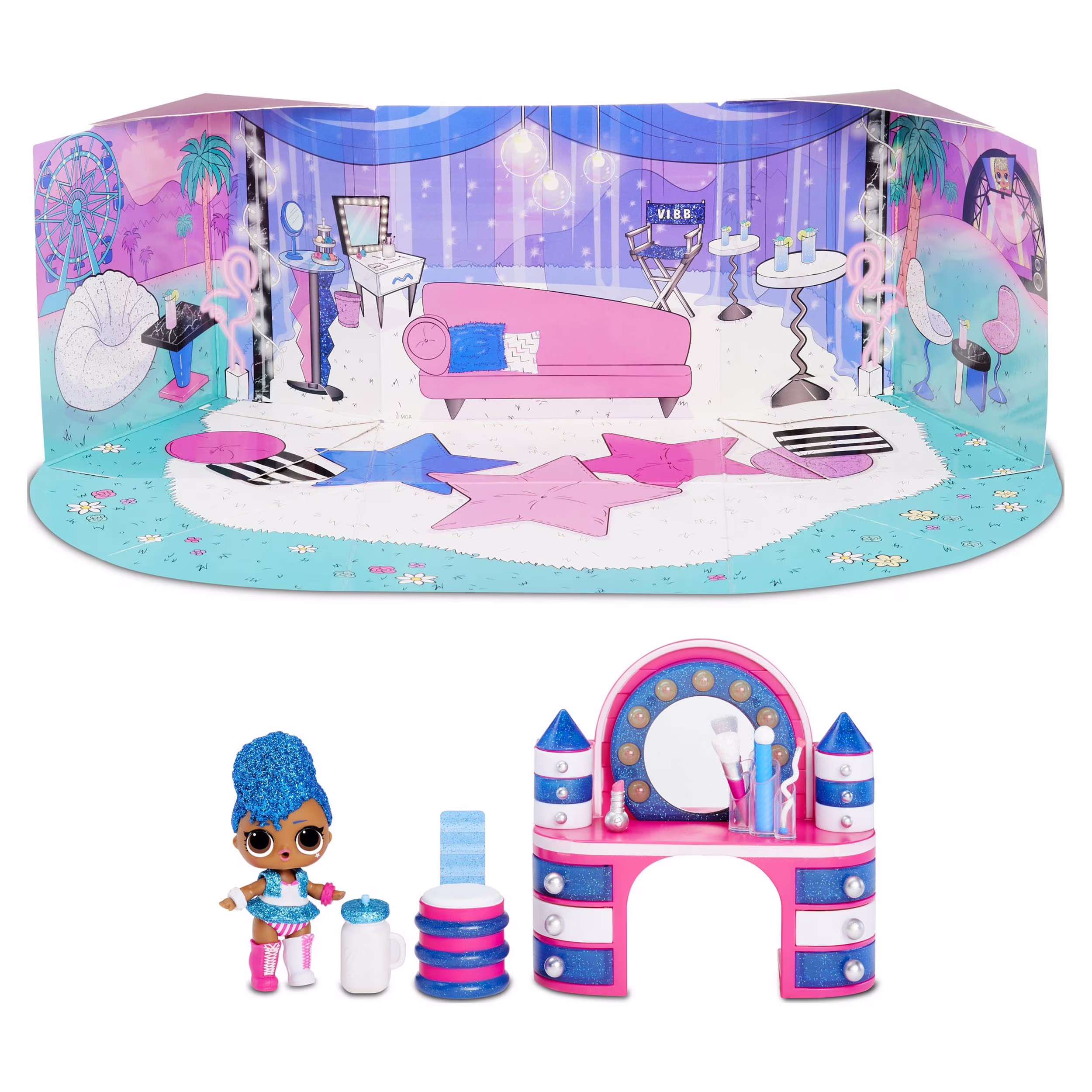 L.O.L. Surprise! Furniture Backstage with Independent Queen & 10+ Surprises