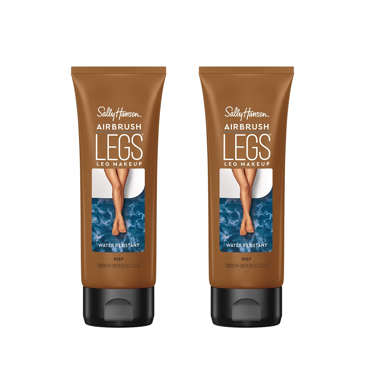 Sally Hansen Airbrush Legs, Leg Makeup Lotion, Deep 4 Oz, Pack Of 2