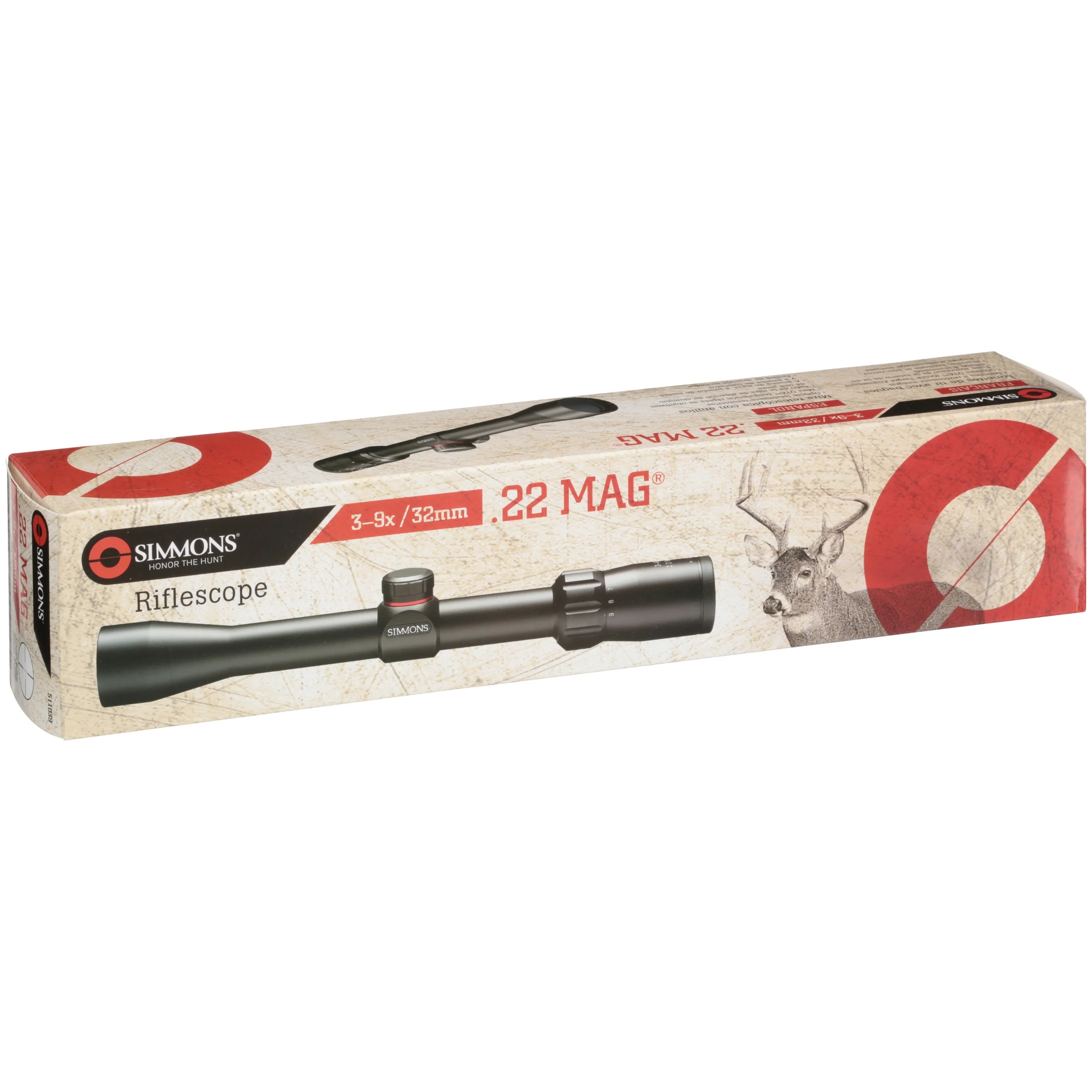 Simmons 22 Mag Riflescope, Truplex Reticle with Rings, Matte Black